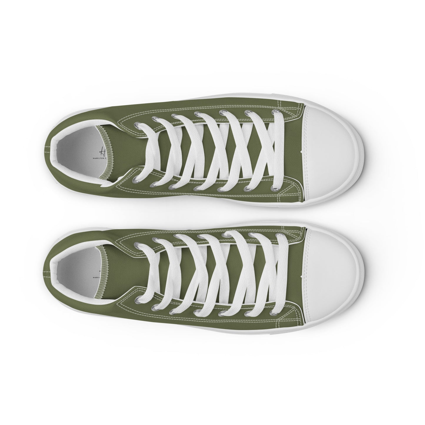 Women’s high top canvas shoes - Olive Green