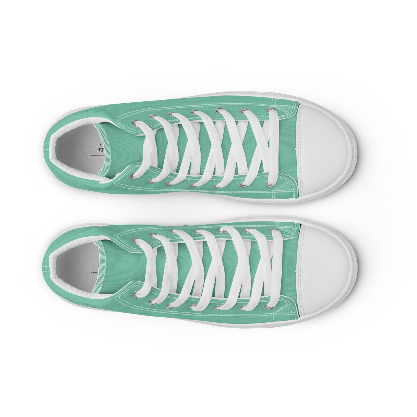 Women’s high top canvas shoes - Mint Green