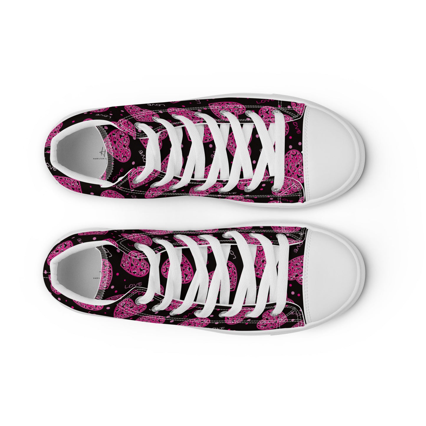 Women’s high top canvas shoes - LoveStruck