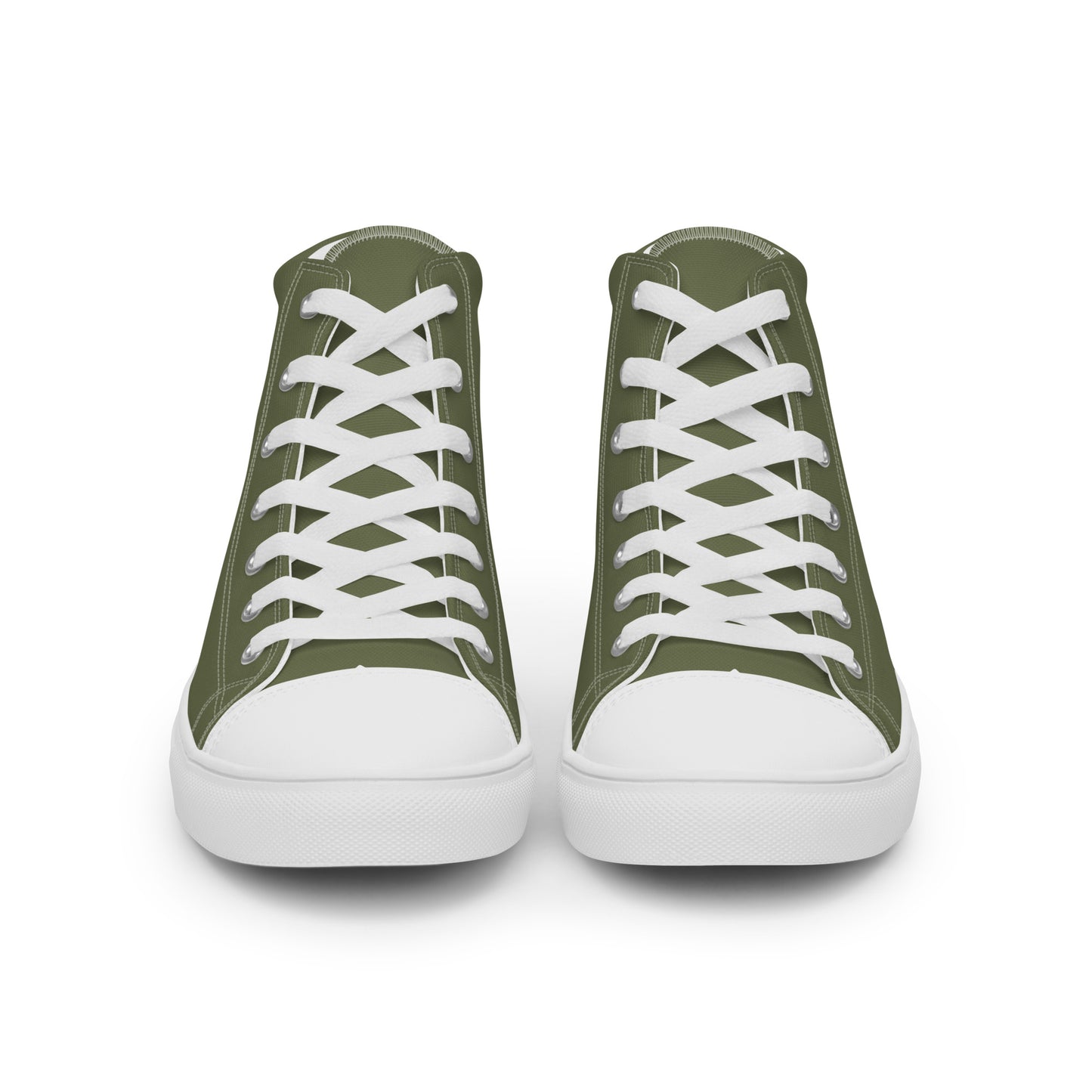 Women’s high top canvas shoes - Olive Green