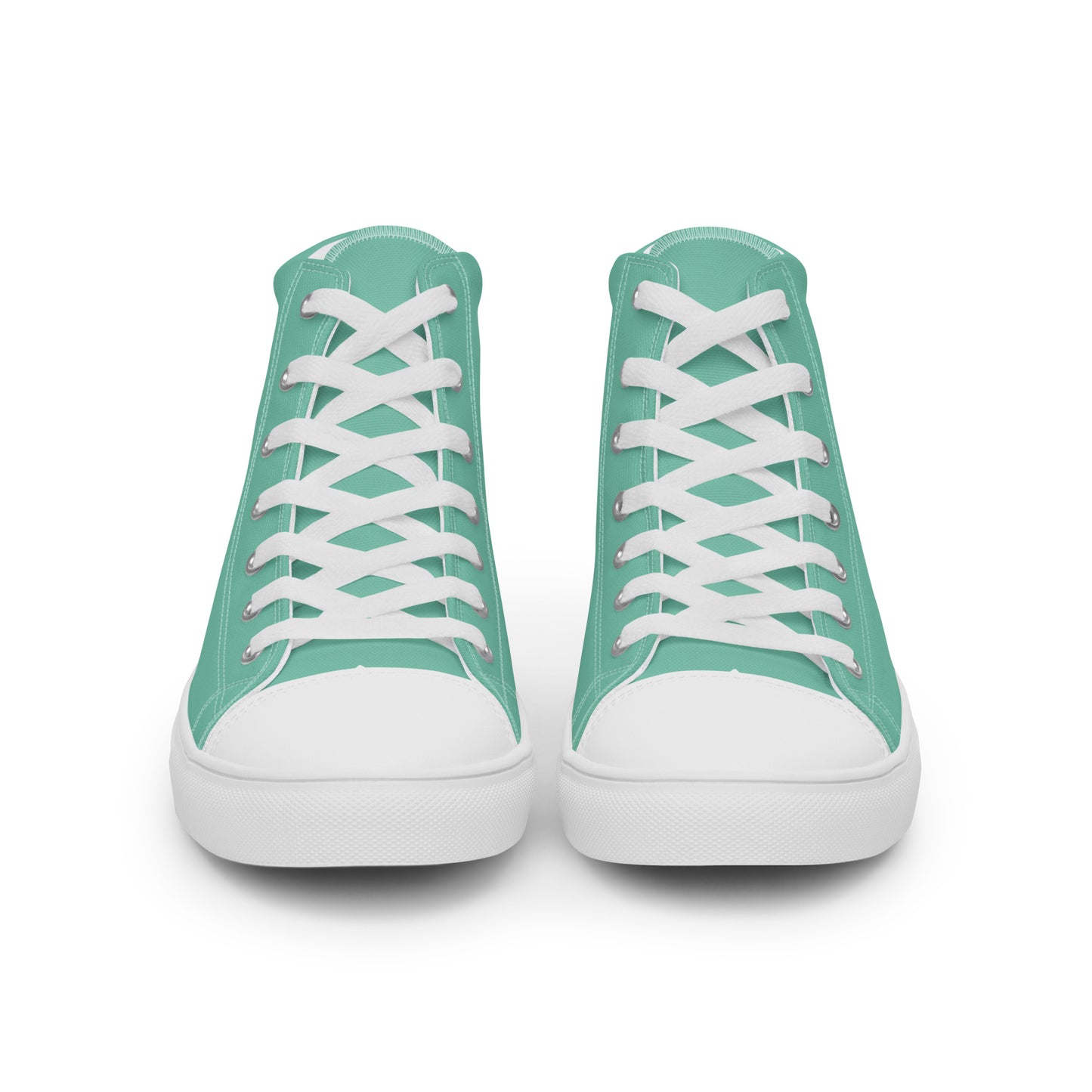 Women’s high top canvas shoes - Mint Green