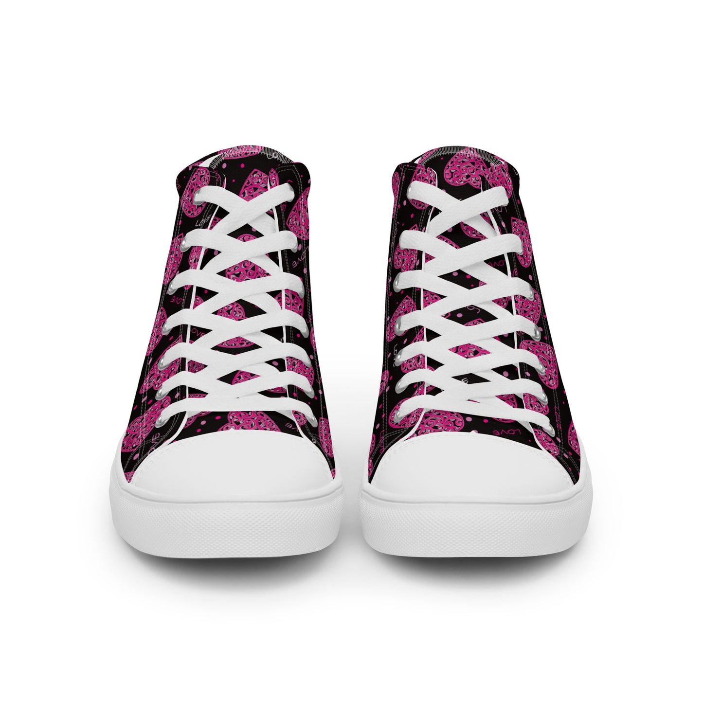 Women’s high top canvas shoes - LoveStruck