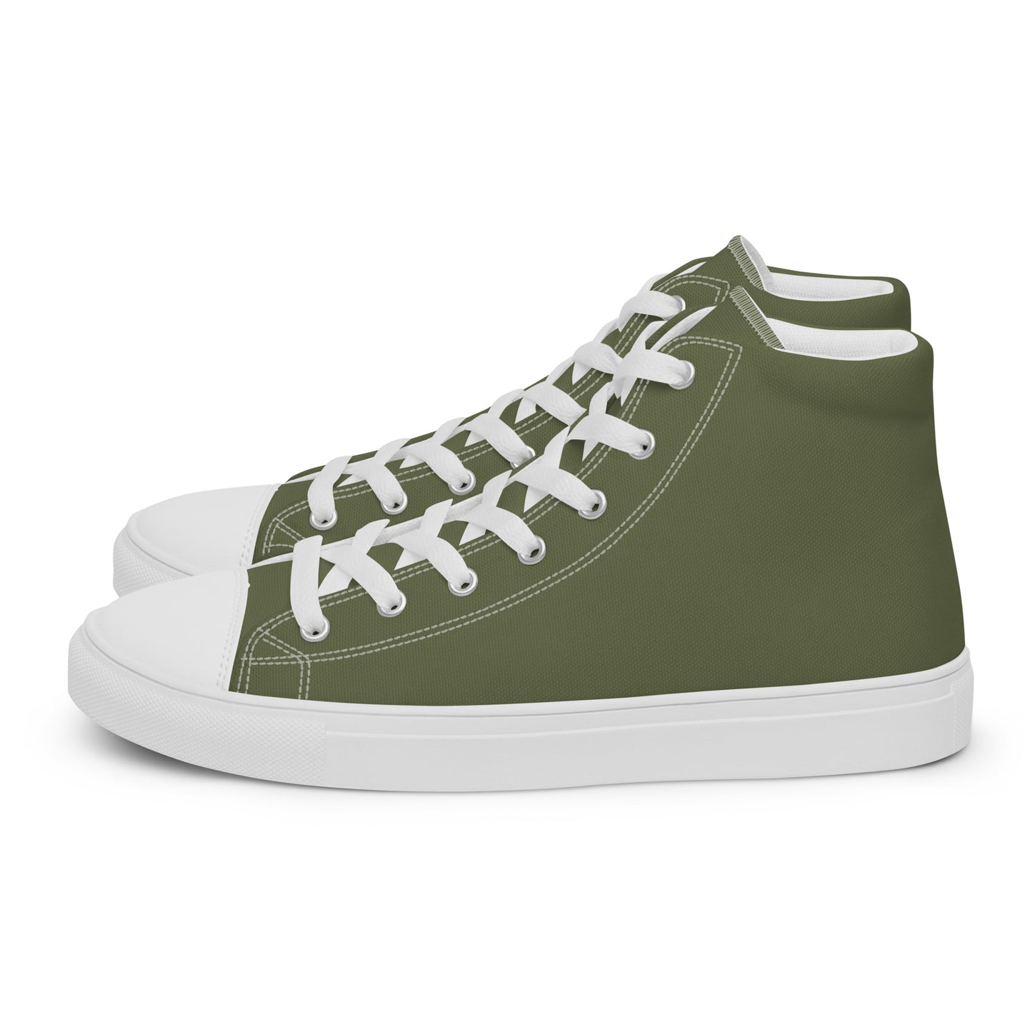 Women’s high top canvas shoes - Olive Green