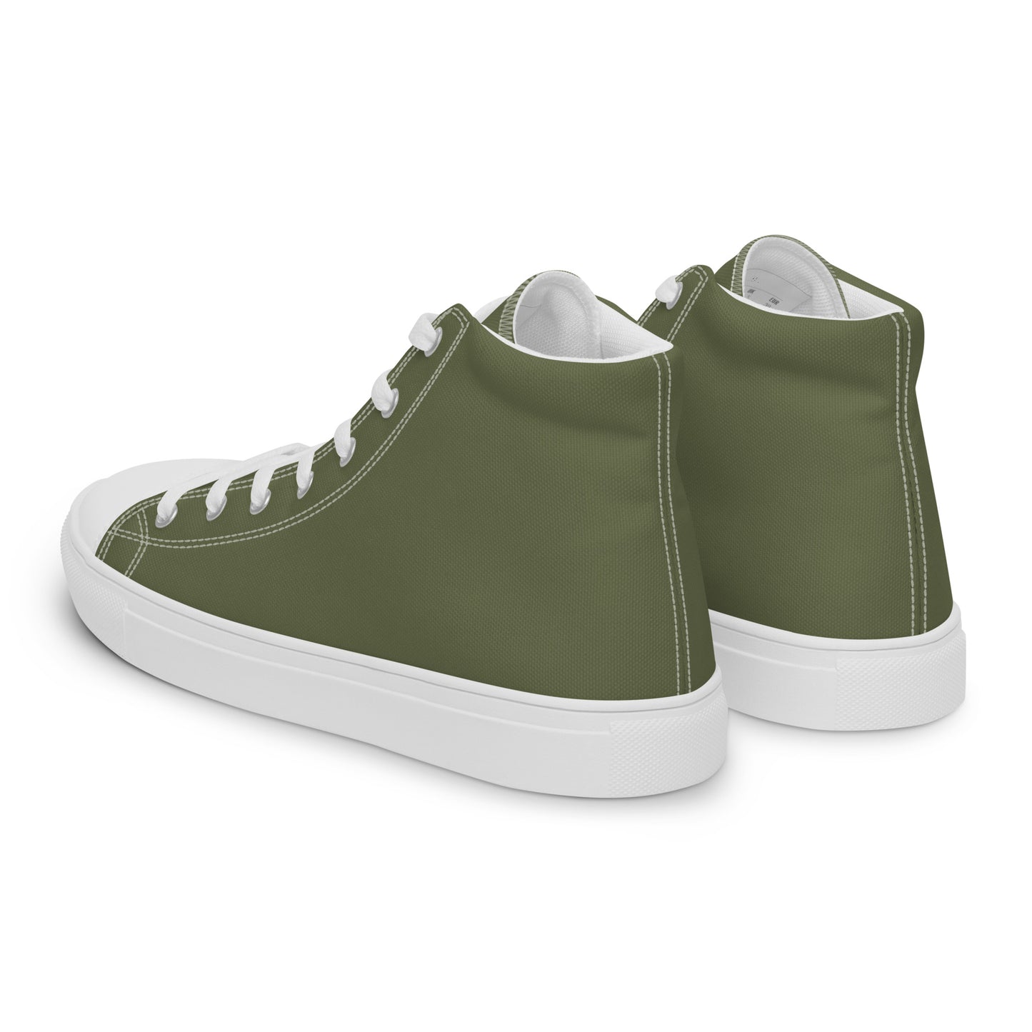 Women’s high top canvas shoes - Olive Green