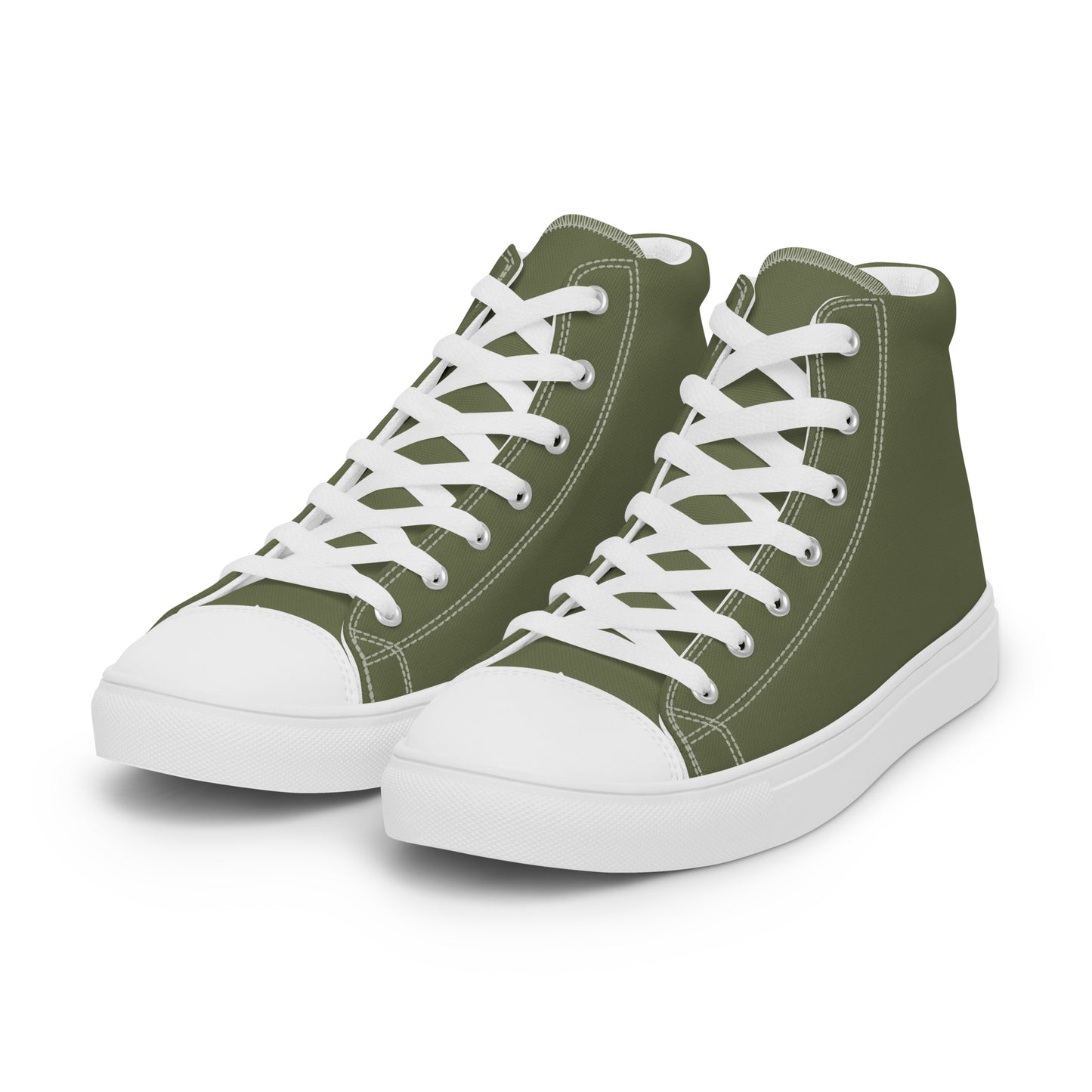 Women’s high top canvas shoes - Olive Green