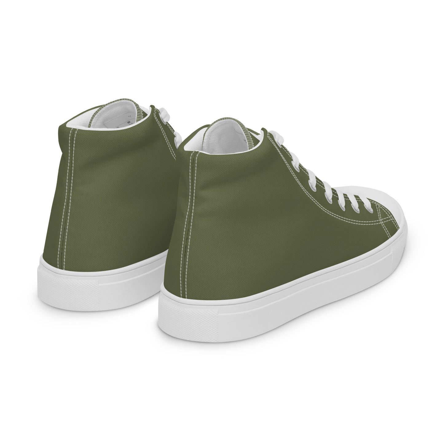 Women’s high top canvas shoes - Olive Green