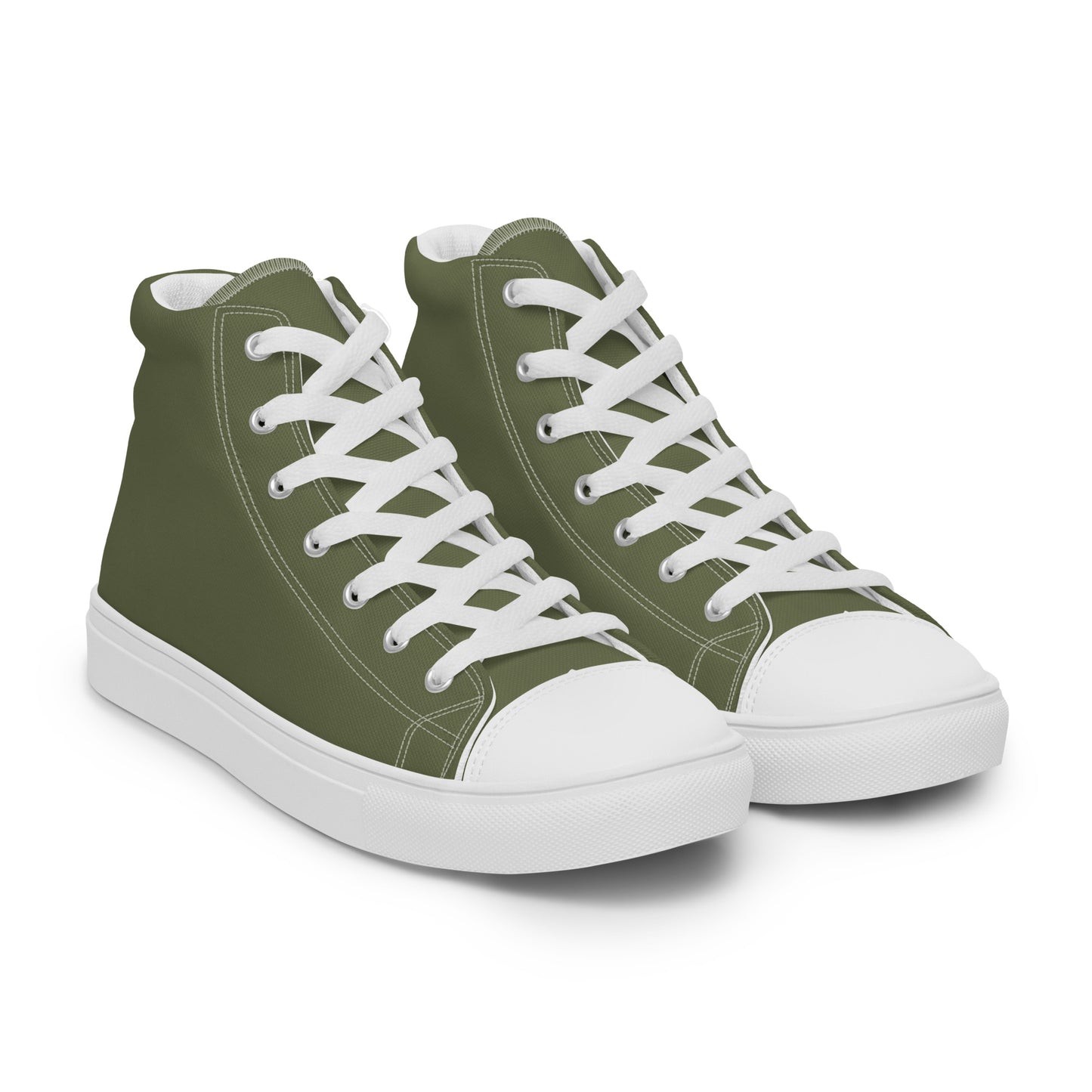 Women’s high top canvas shoes - Olive Green