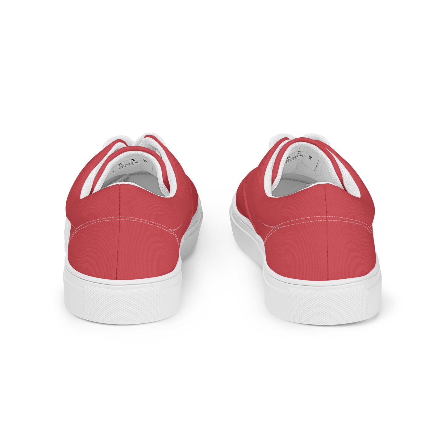 Women’s lace-up canvas shoes - Flamingo Red