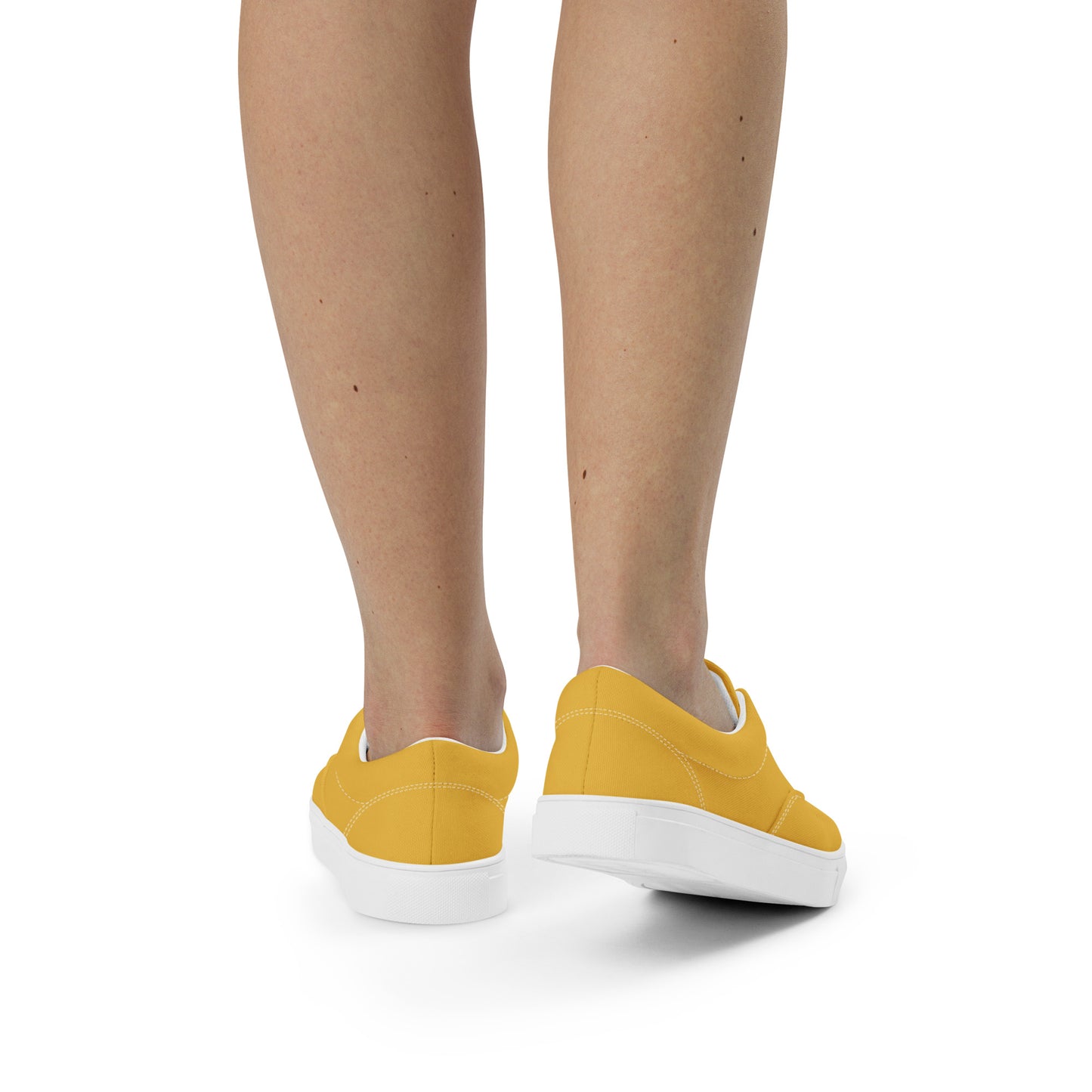 Women’s lace-up canvas shoes - Golden Yellow