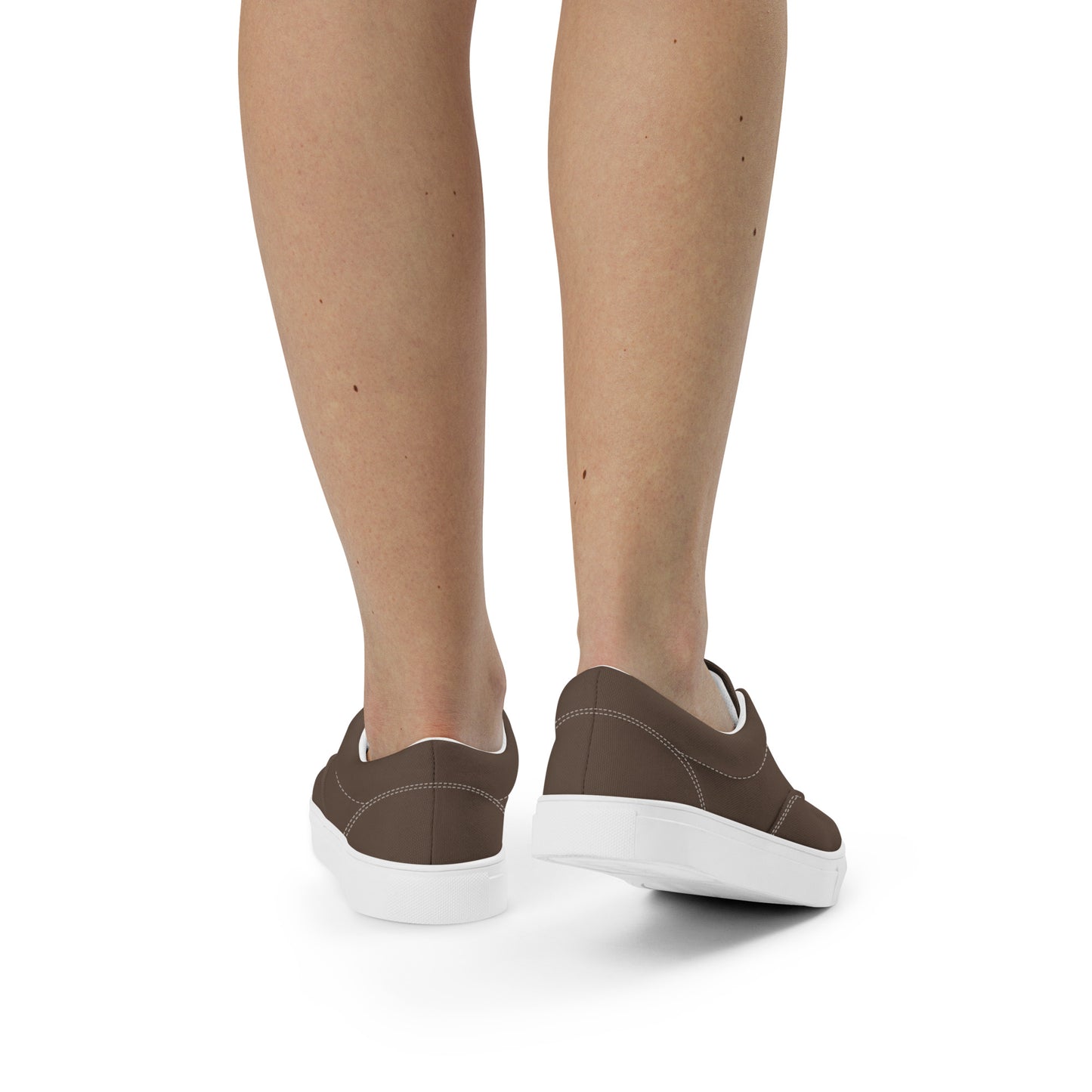 Women’s lace-up canvas shoes - Mocha