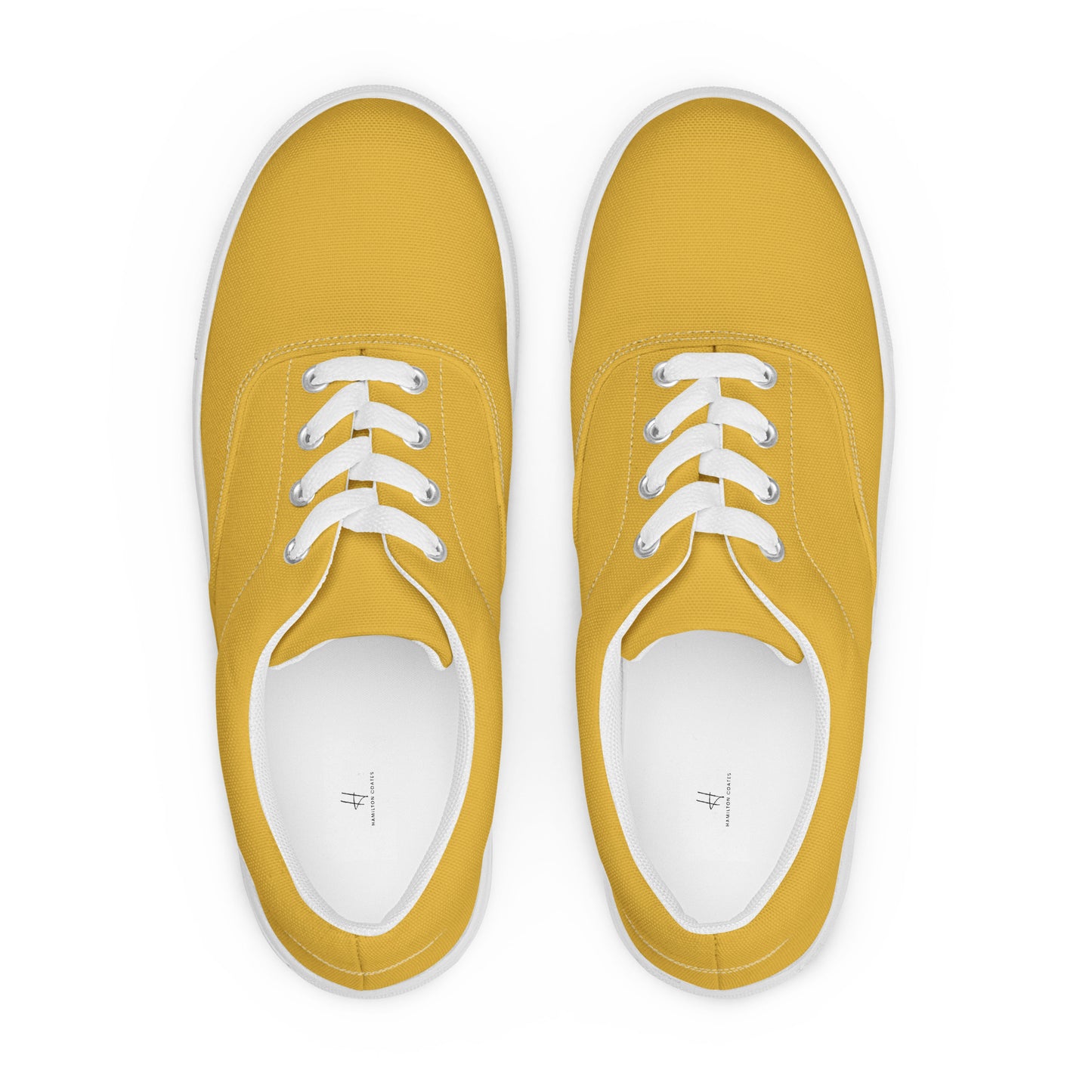 Women’s lace-up canvas shoes - Golden Yellow