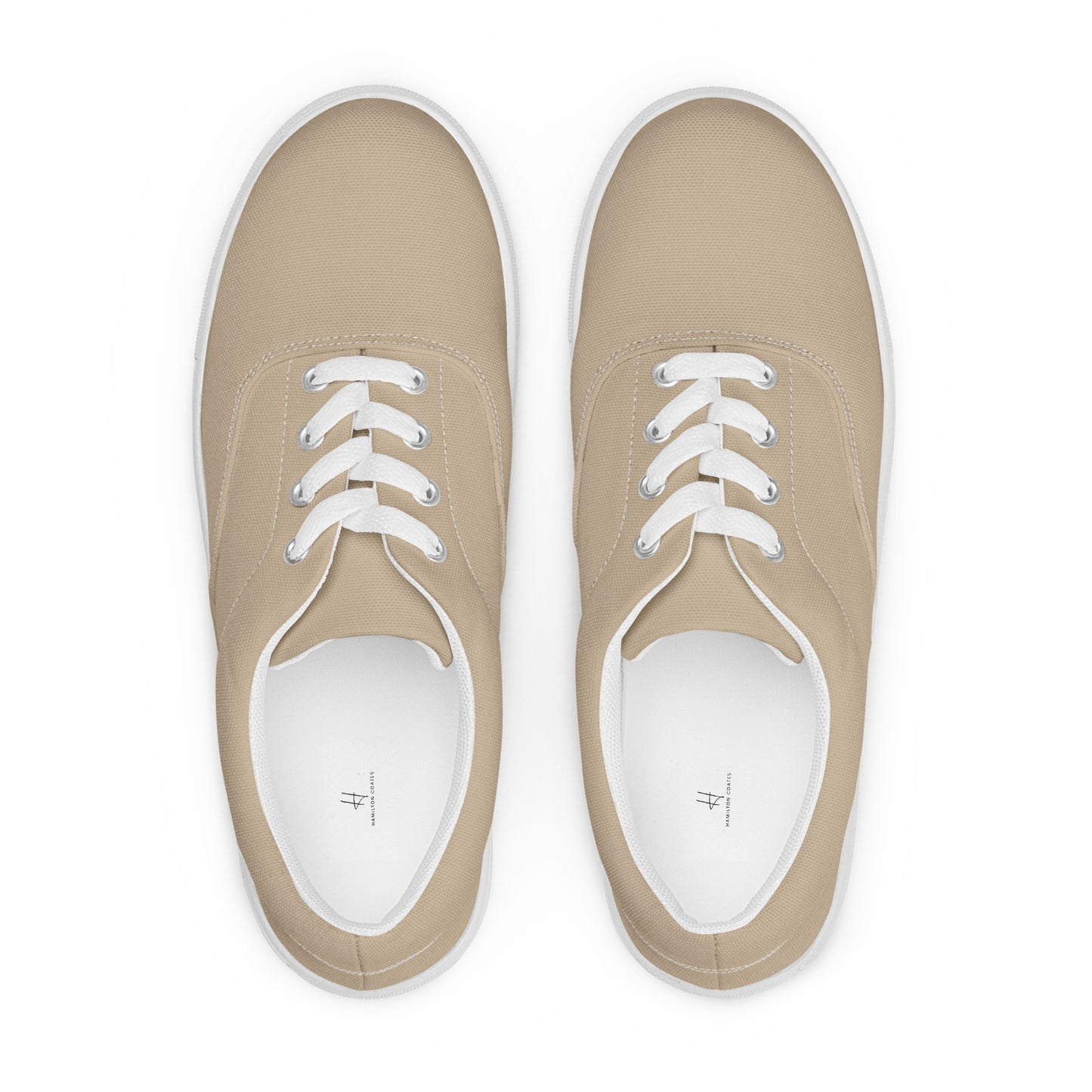 Women’s lace-up canvas shoes - Khaki