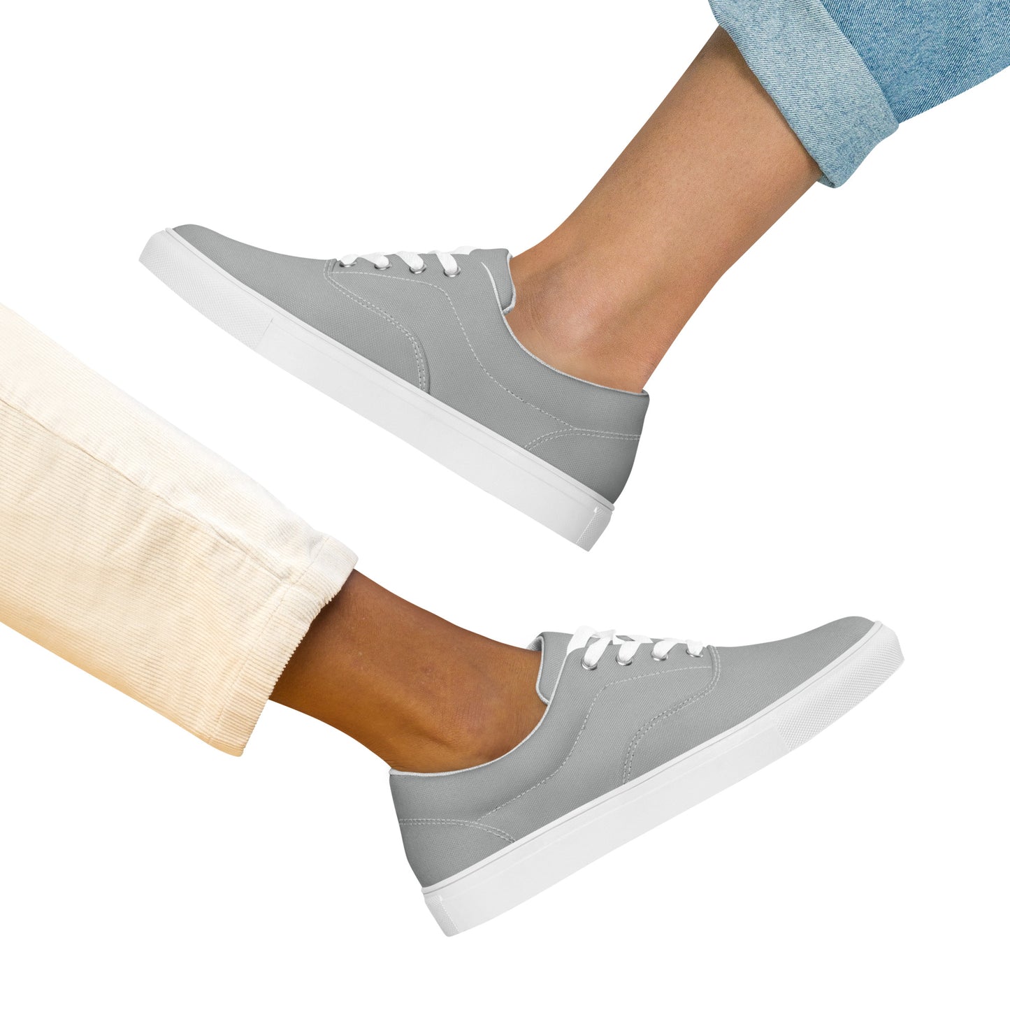 Women’s lace-up canvas shoes - Moonstone Grey