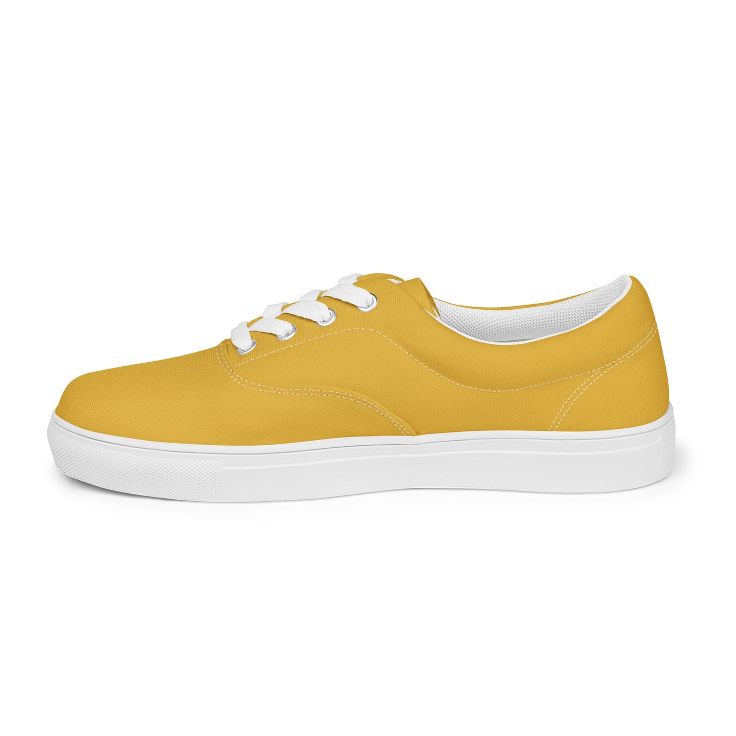 Women’s lace-up canvas shoes - Golden Yellow