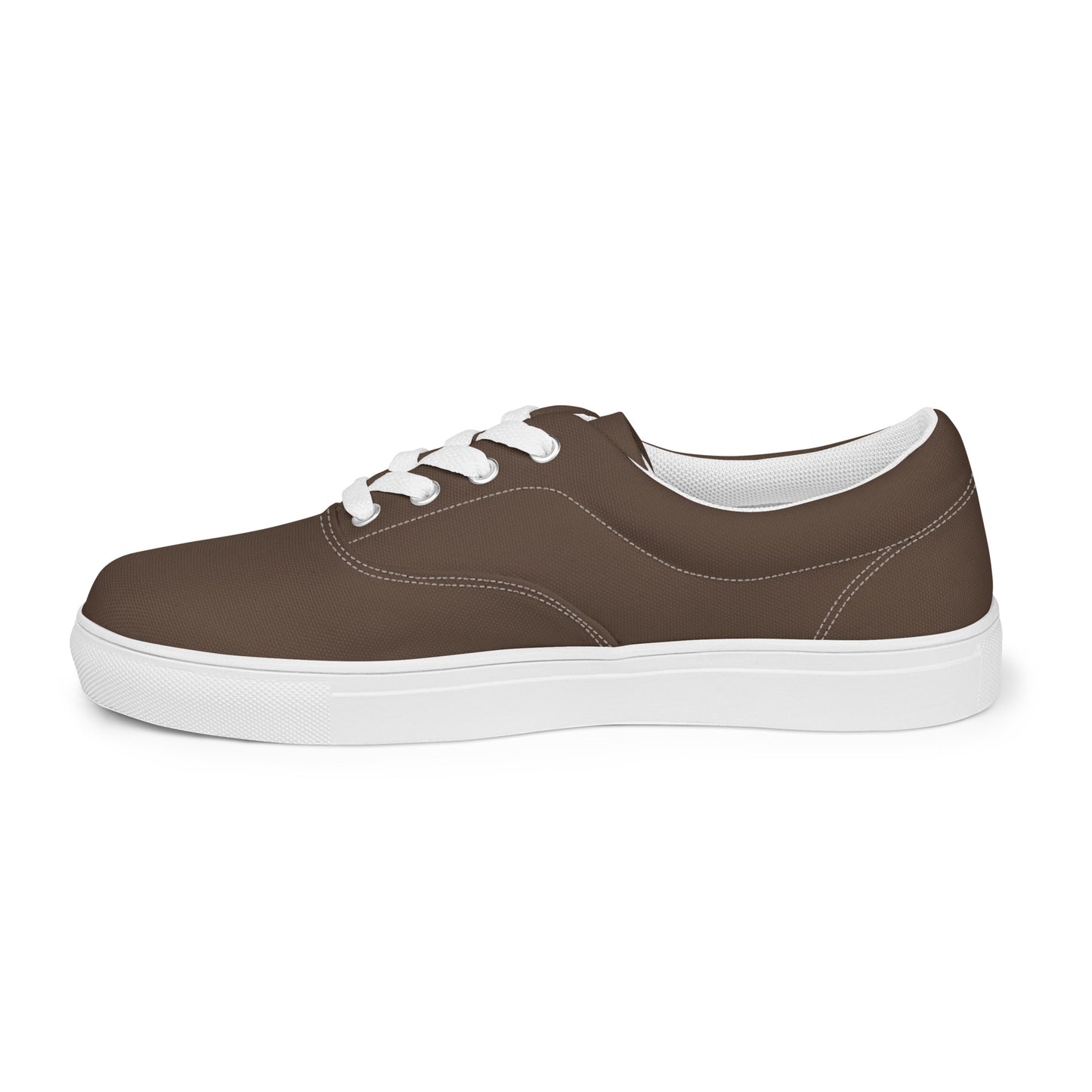 Women’s lace-up canvas shoes - Mocha