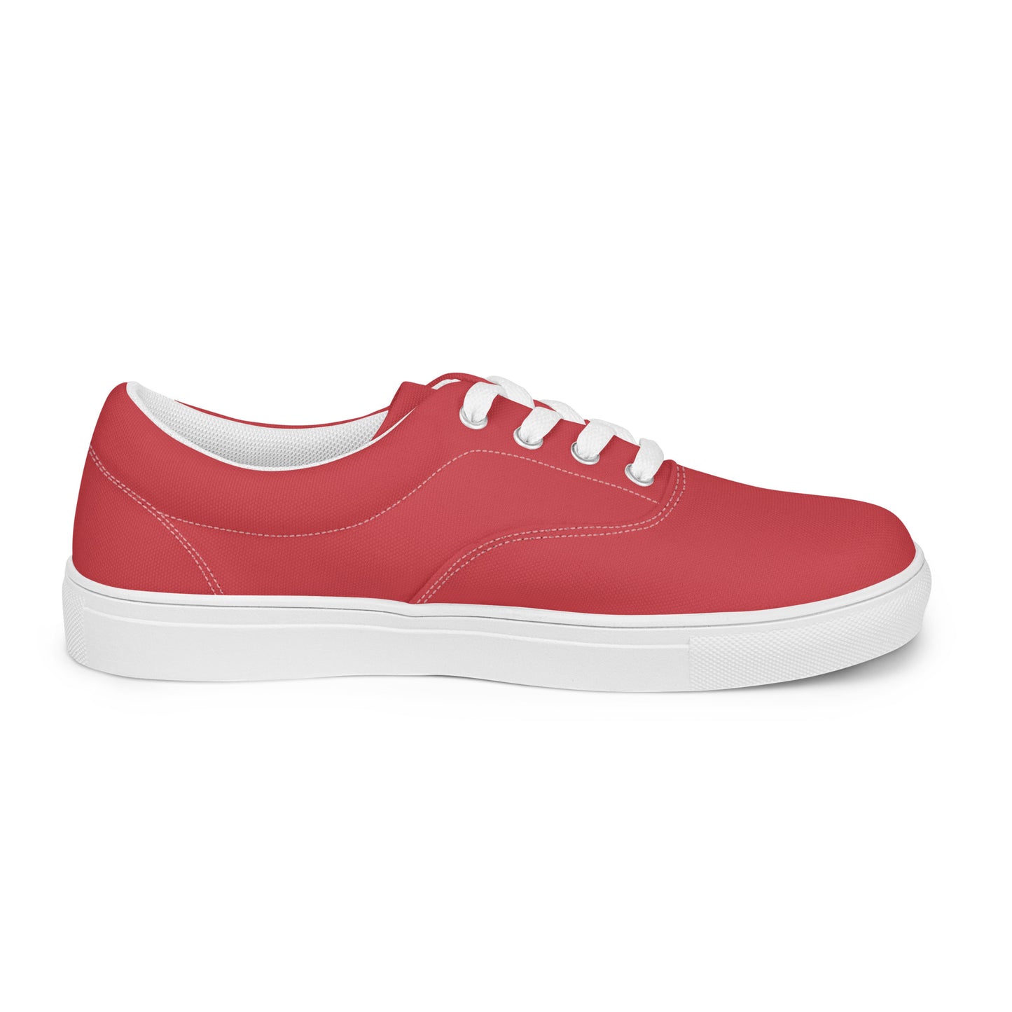 Women’s lace-up canvas shoes - Flamingo Red