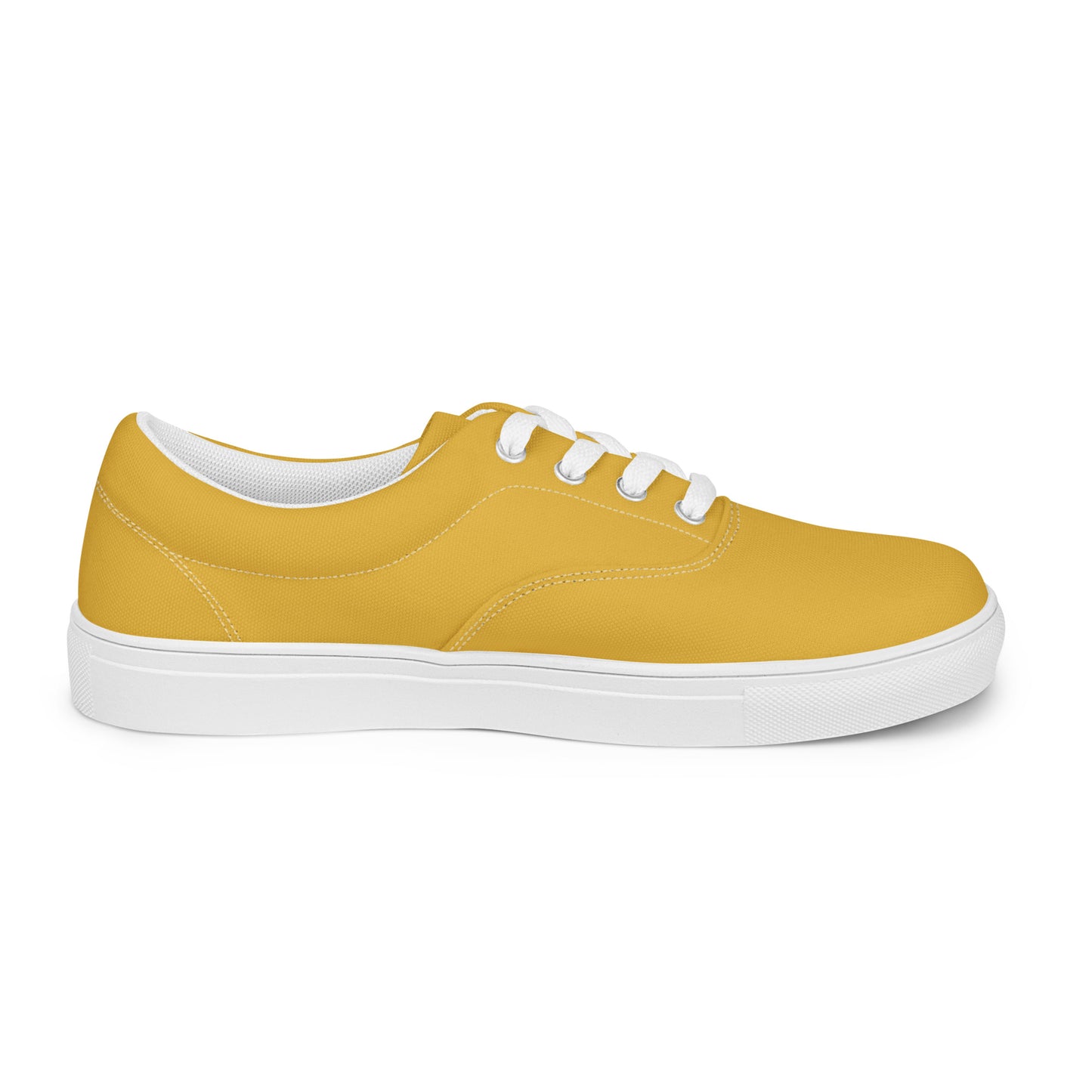 Women’s lace-up canvas shoes - Golden Yellow
