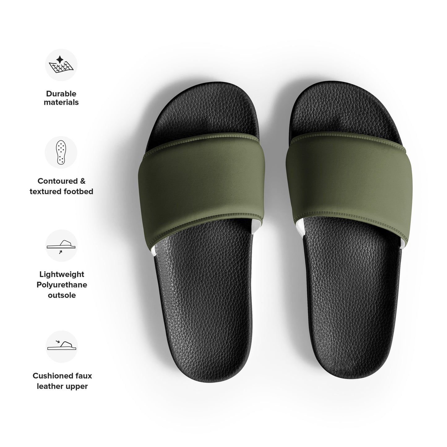 Women's Comfort Sliders - Olive Green