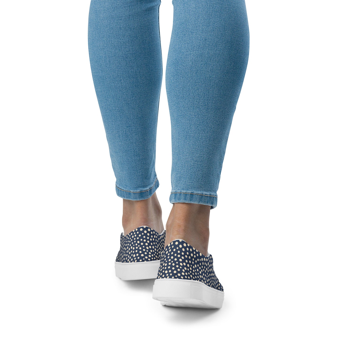 Women’s slip-on canvas shoes - Playful Polka Dot