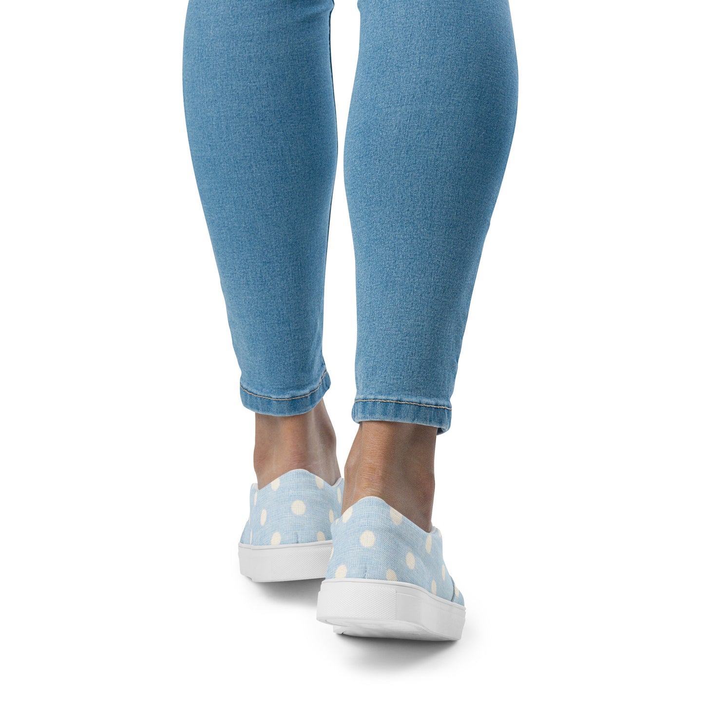 Women’s slip-on canvas shoes - Jumbo Polka