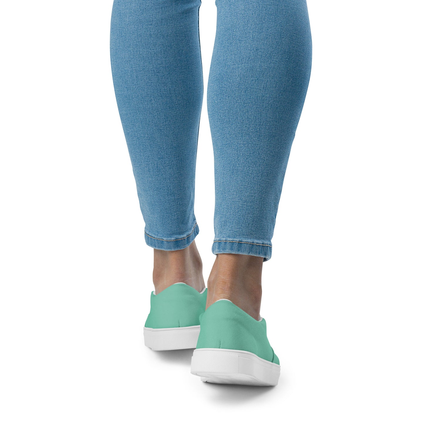 Women’s slip-on canvas shoes - Mint Green