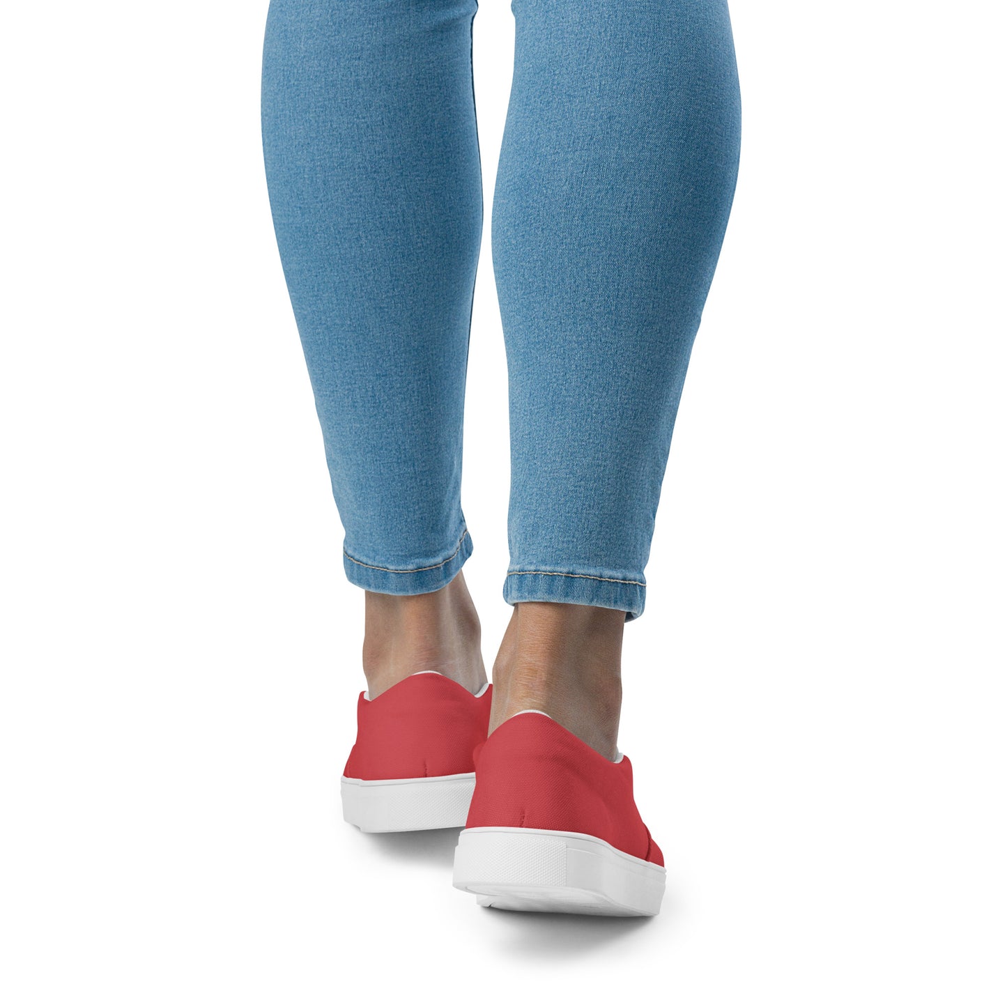 Women’s slip-on canvas shoes - Flamingo Red