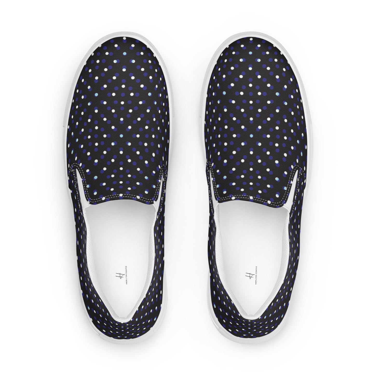 Women’s slip-on canvas shoes - Polka Dot Delight