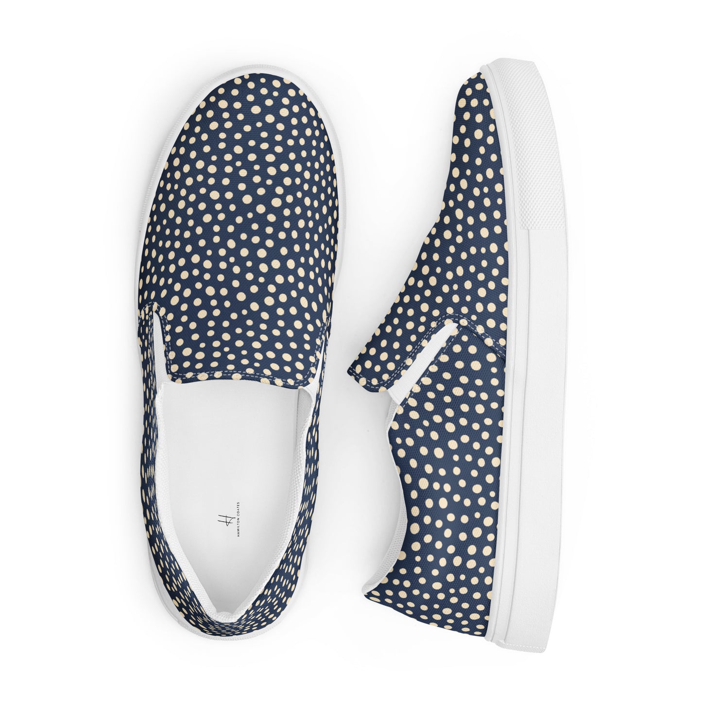 Women’s slip-on canvas shoes - Playful Polka Dot