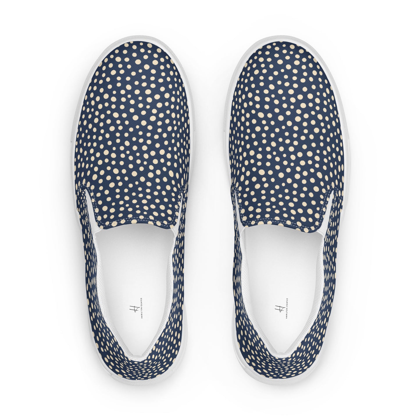 Women’s slip-on canvas shoes - Playful Polka Dot