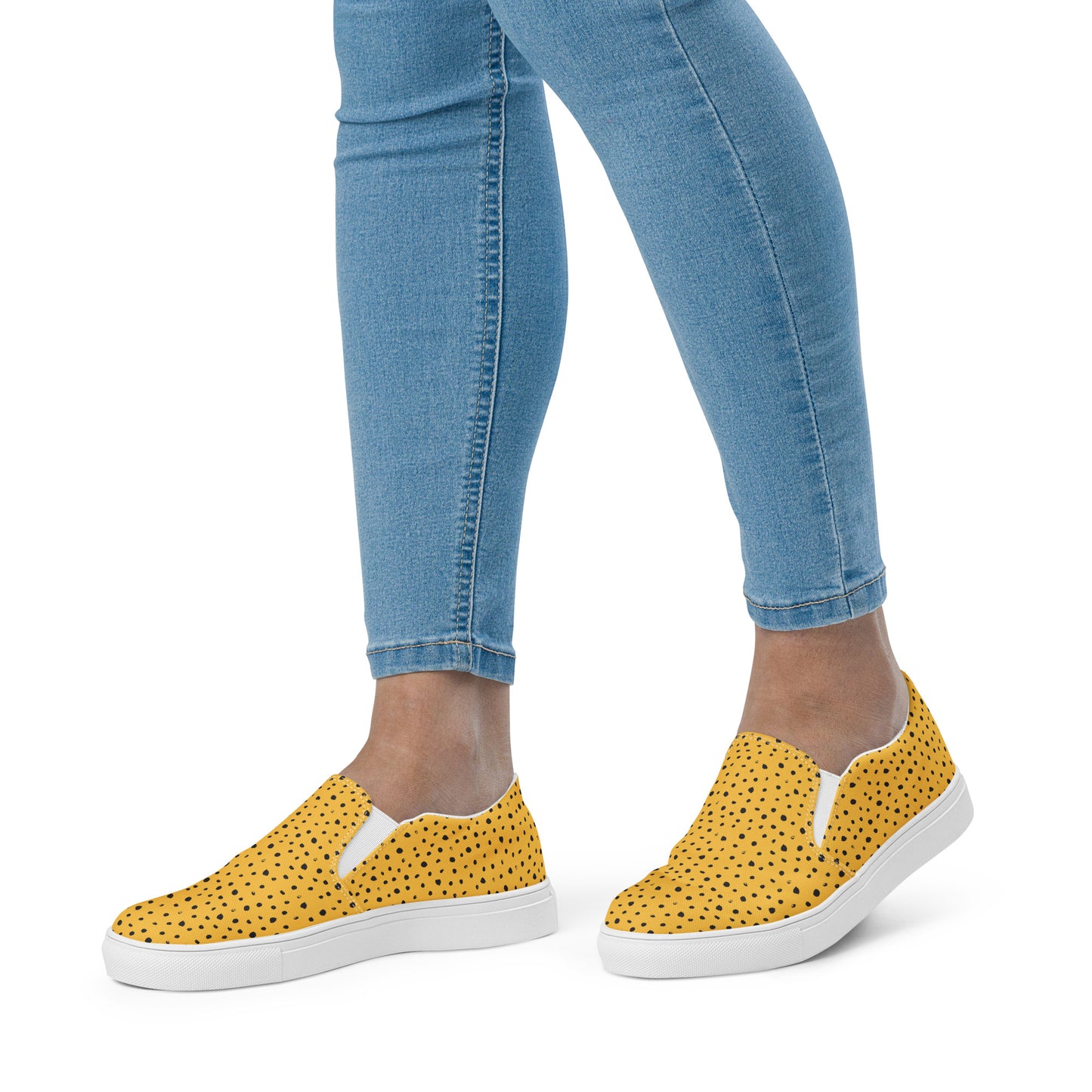 Women’s slip-on canvas shoes - Yellow Safari
