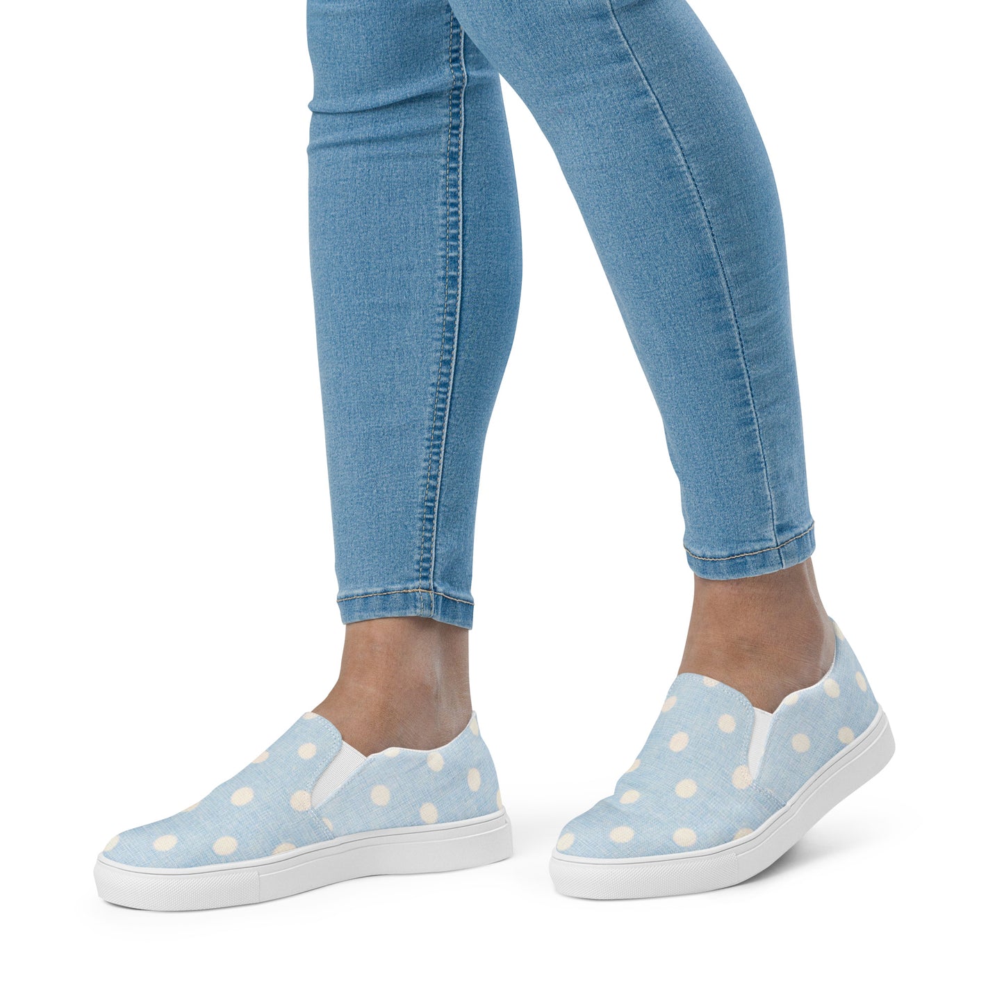 Women’s slip-on canvas shoes - Jumbo Polka