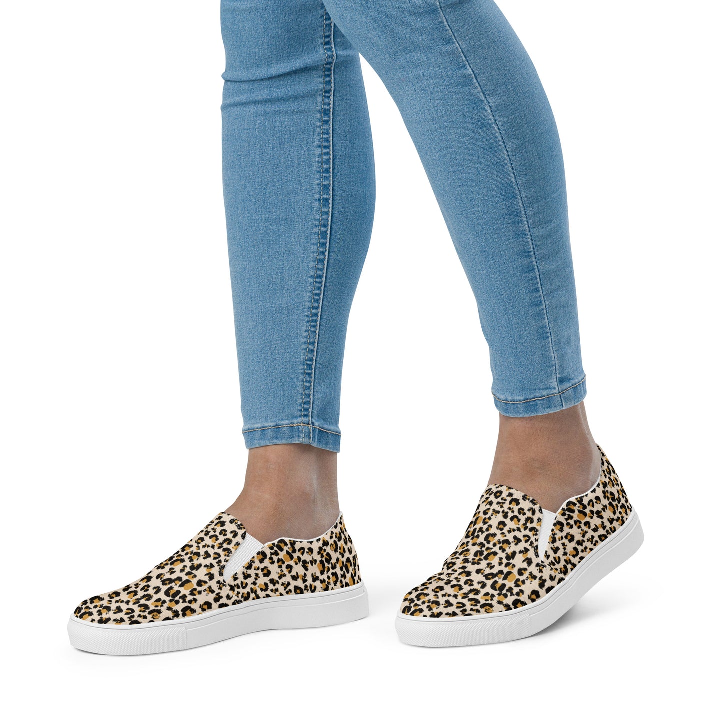 Women’s slip-on canvas shoes - Classic Leopard Print