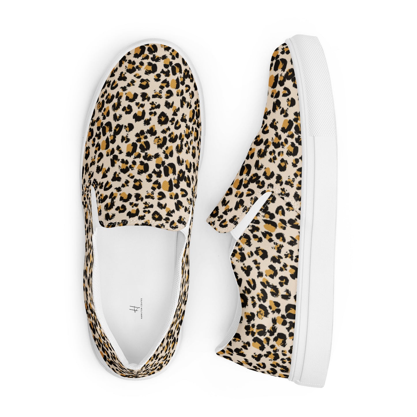 Women’s slip-on canvas shoes - Classic Leopard Print