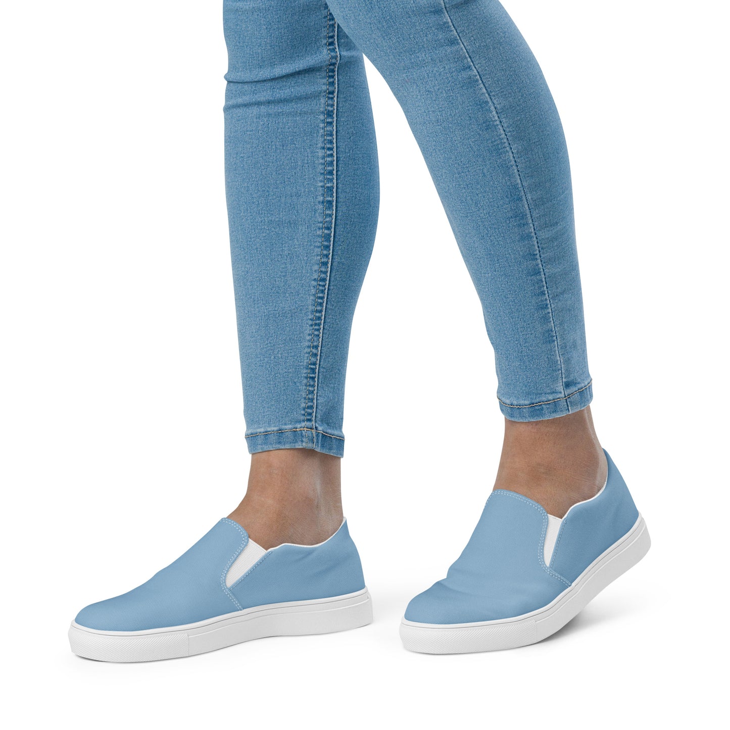Women’s slip-on canvas shoes - Pale Blue