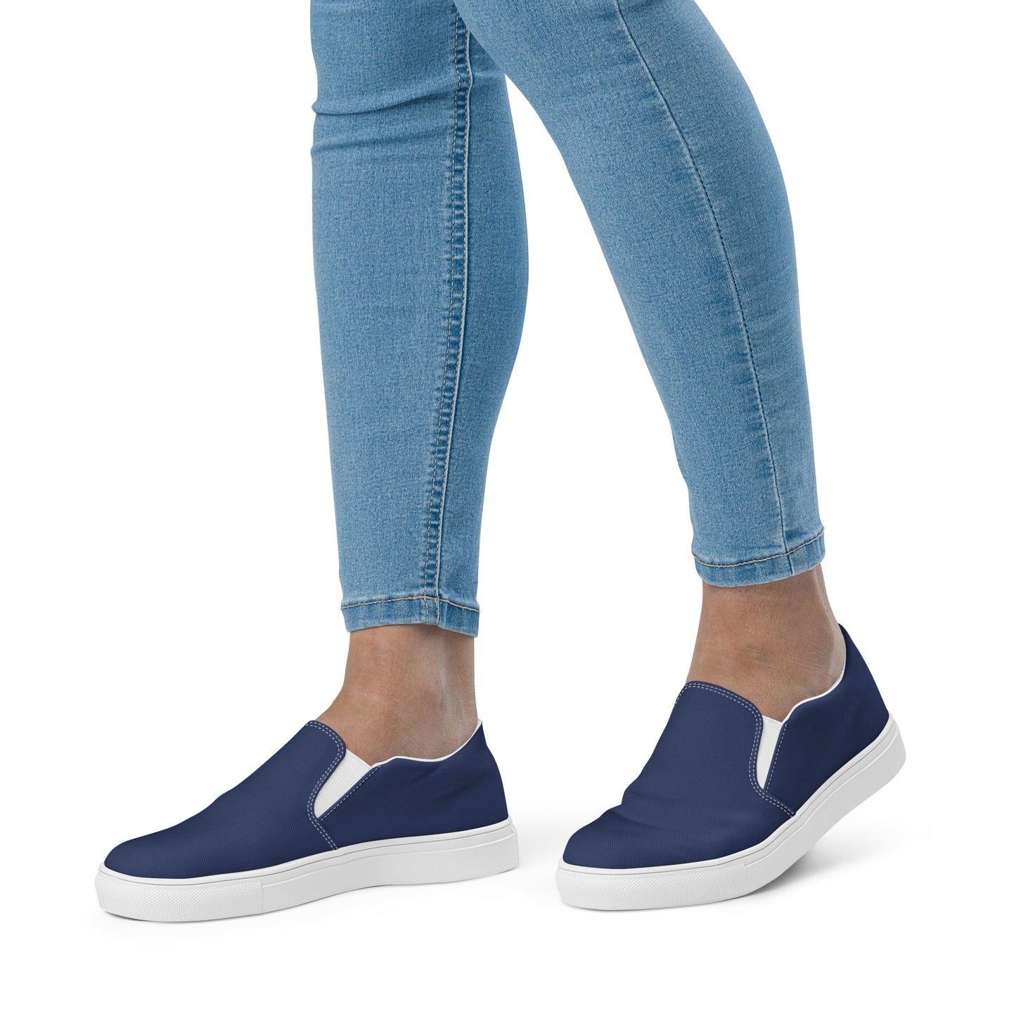 Women’s slip-on canvas shoes - Denim Blue