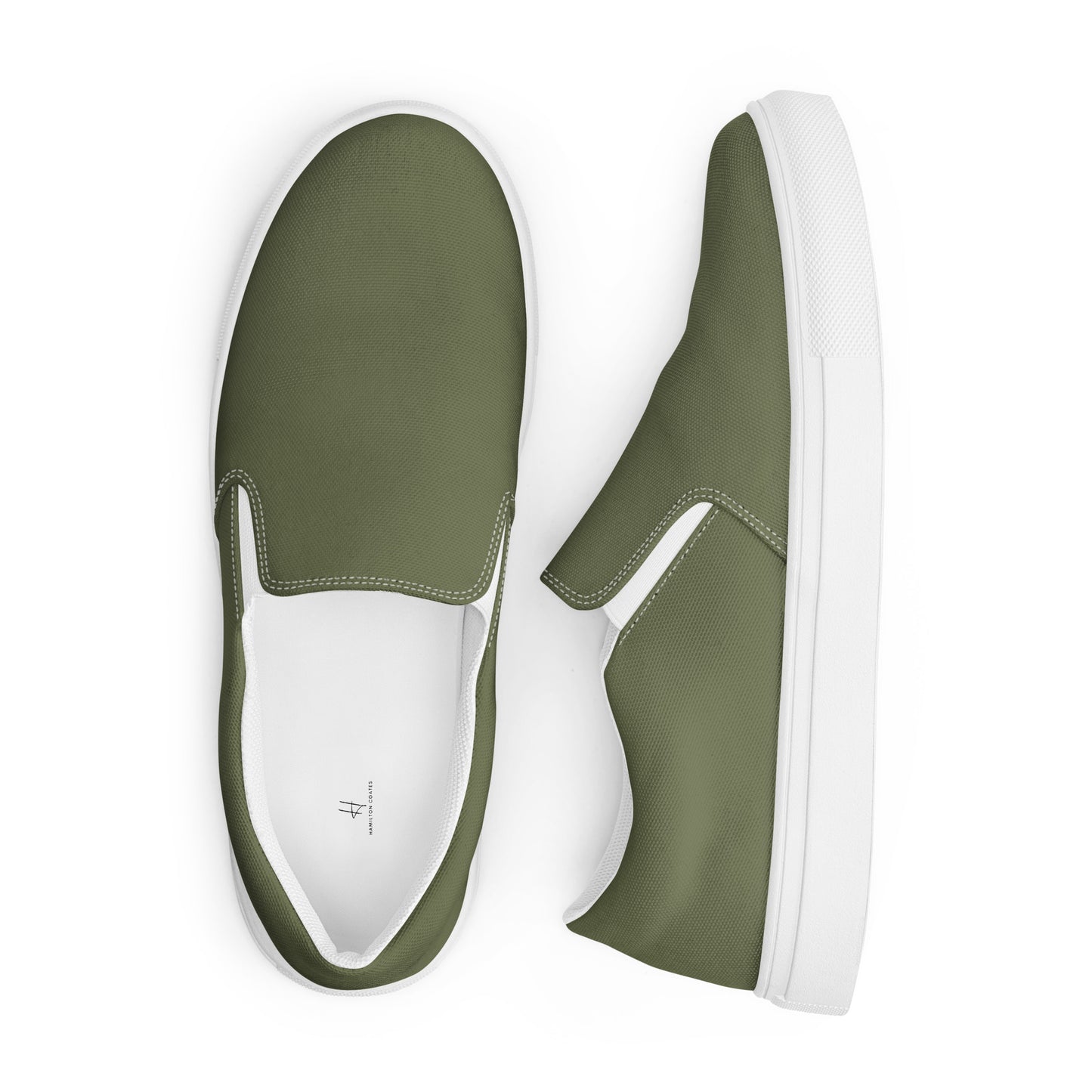 Women’s slip-on canvas shoes - Olive Green