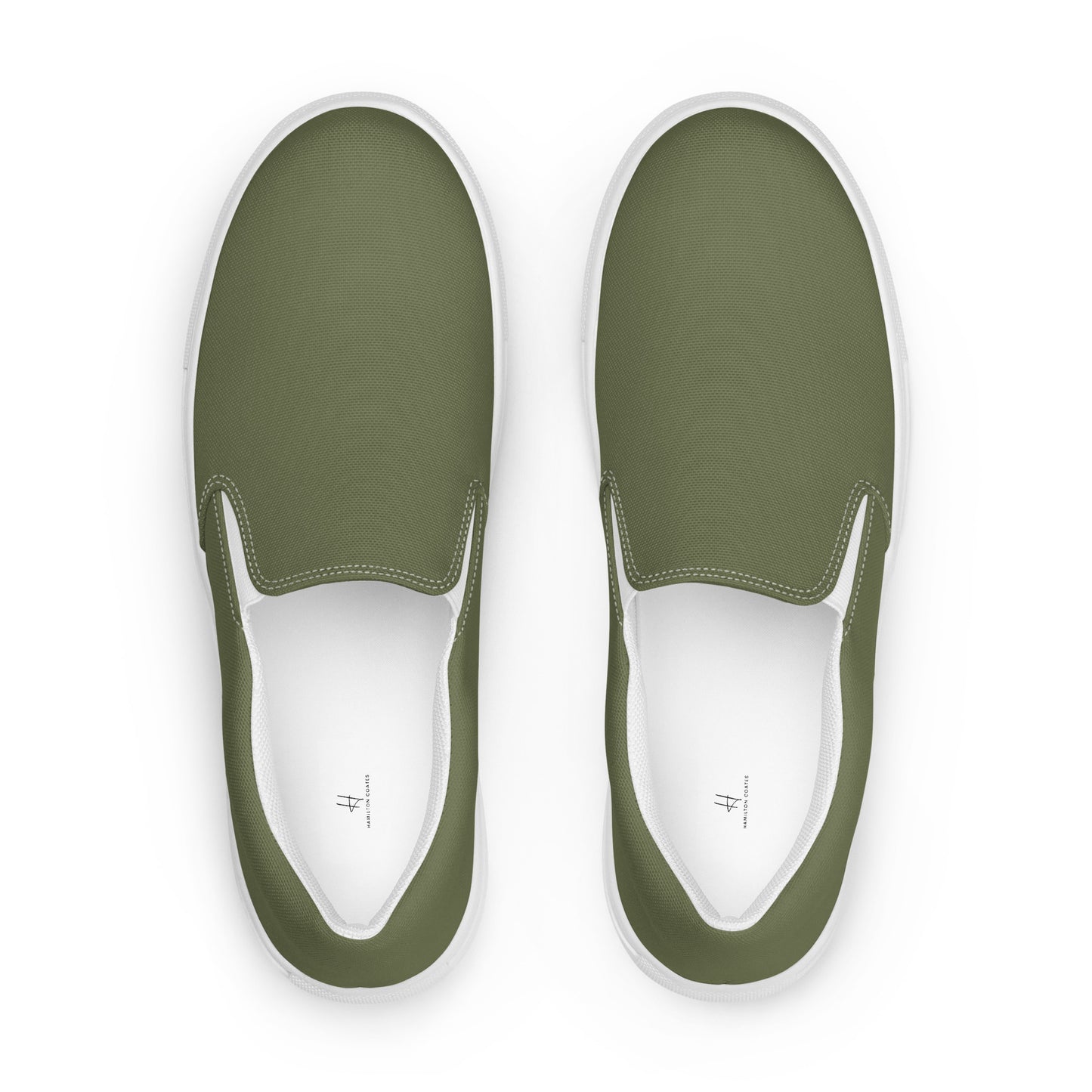 Women’s slip-on canvas shoes - Olive Green
