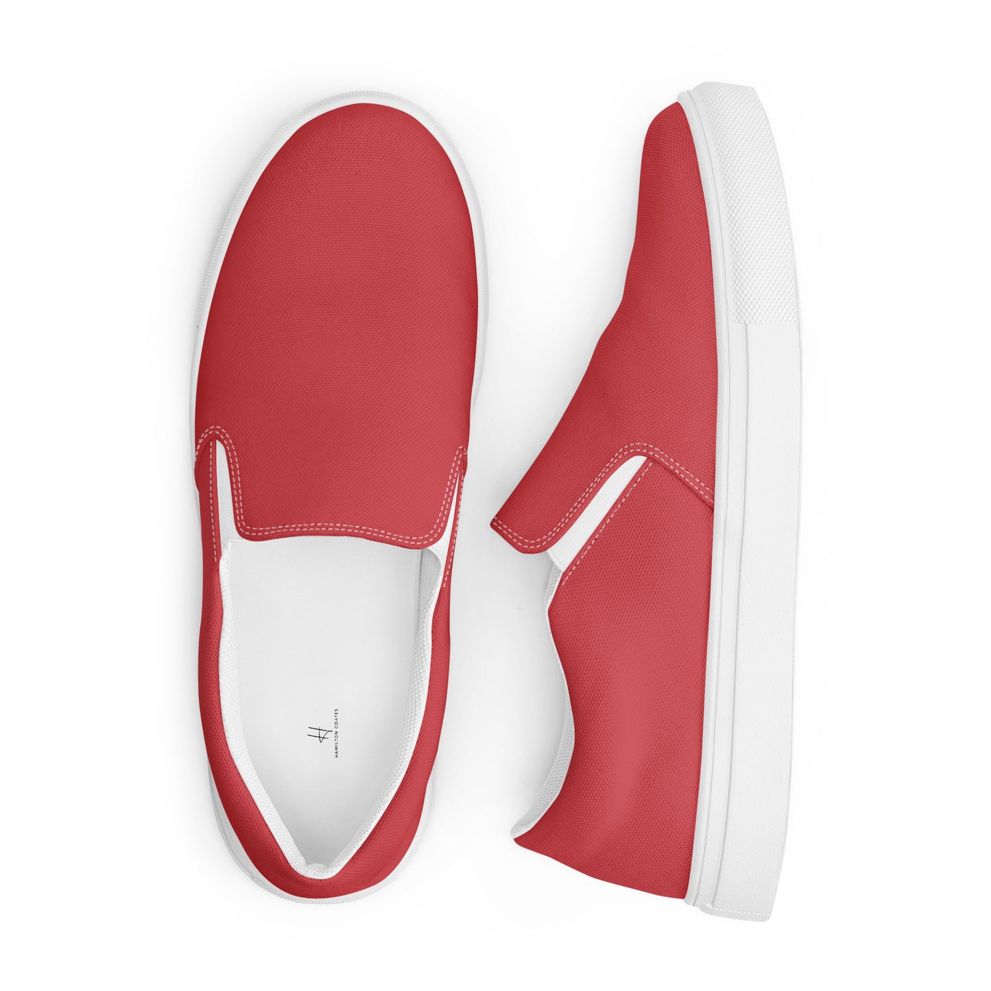 Women’s slip-on canvas shoes - Flamingo Red
