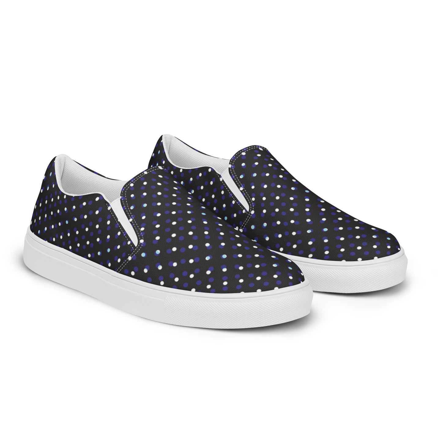 Women’s slip-on canvas shoes - Polka Dot Delight