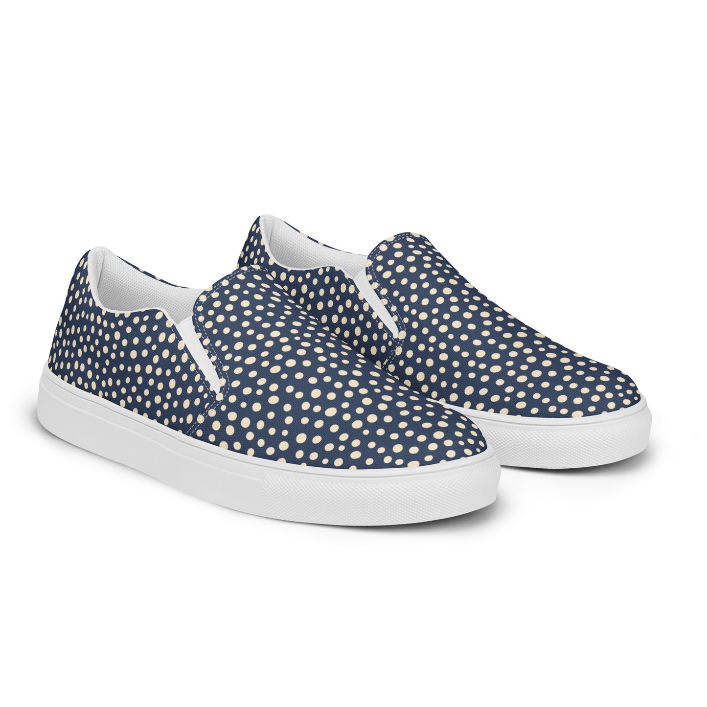 Women’s slip-on canvas shoes - Playful Polka Dot
