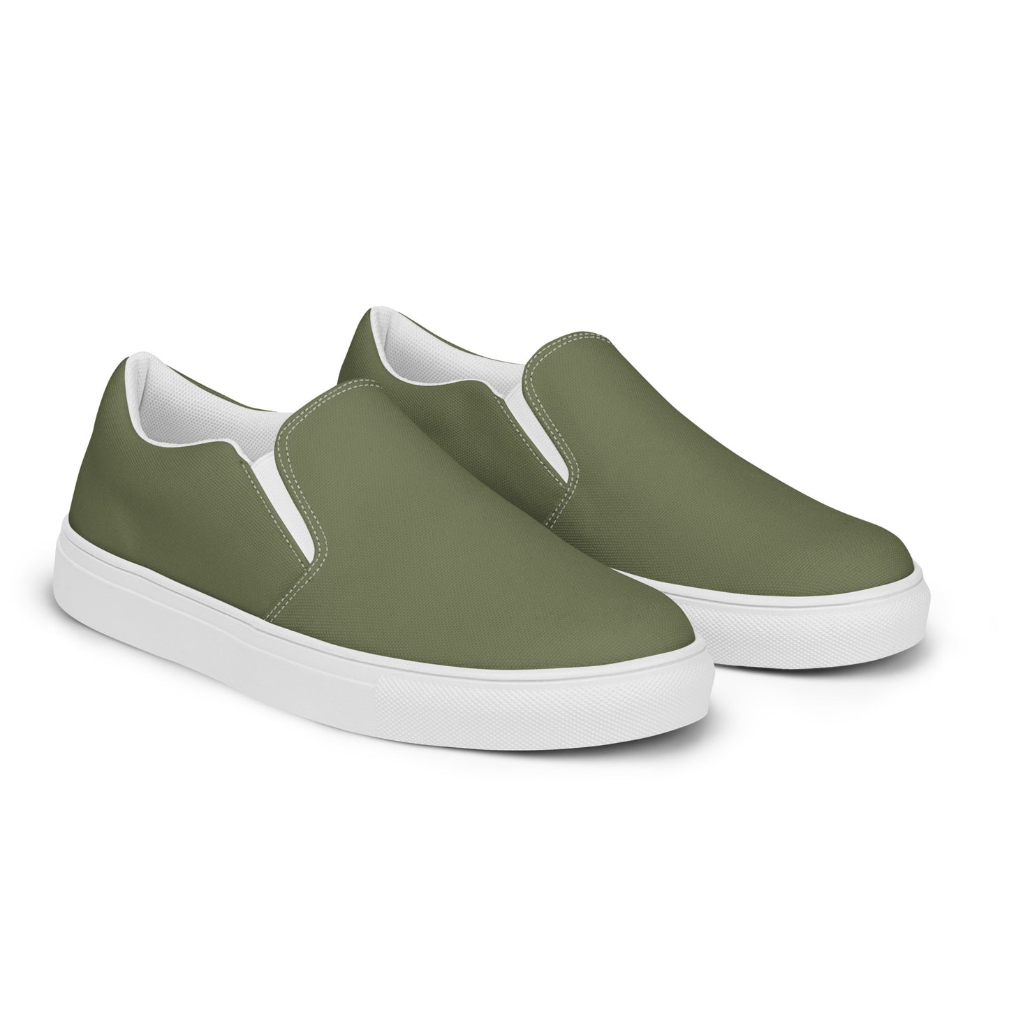 Women’s slip-on canvas shoes - Olive Green