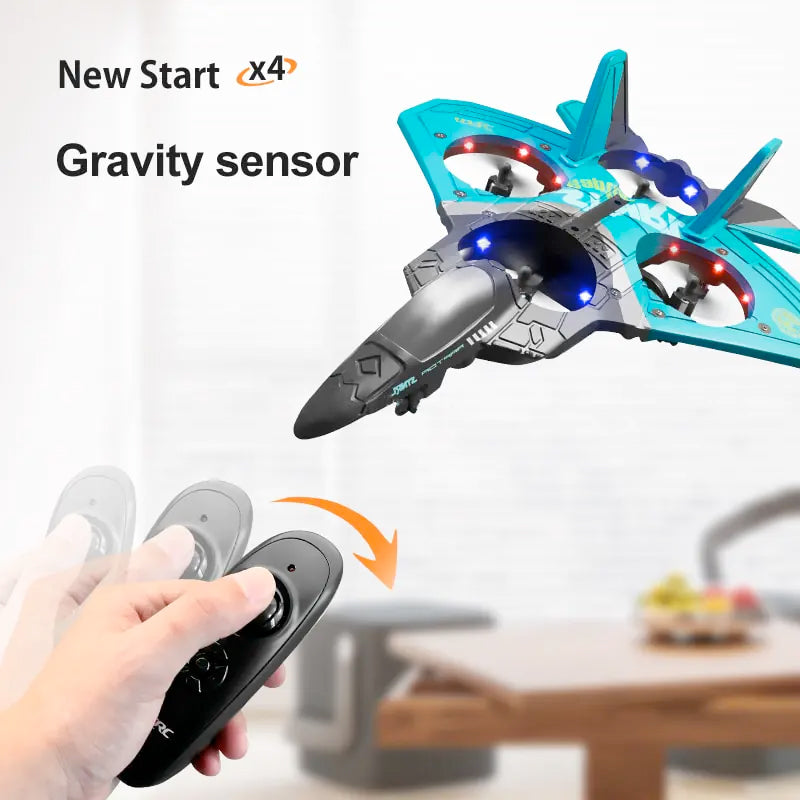 V17 Radio-Controlled Four-Rotor Stunt Fighter Plane