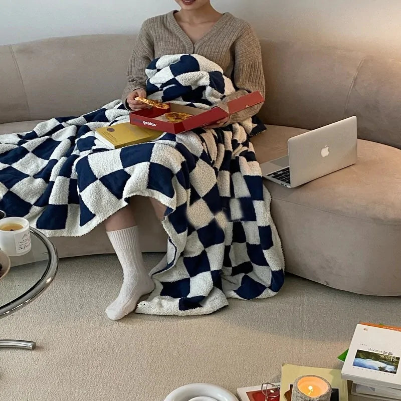 Checkerboard Fleece Blanket