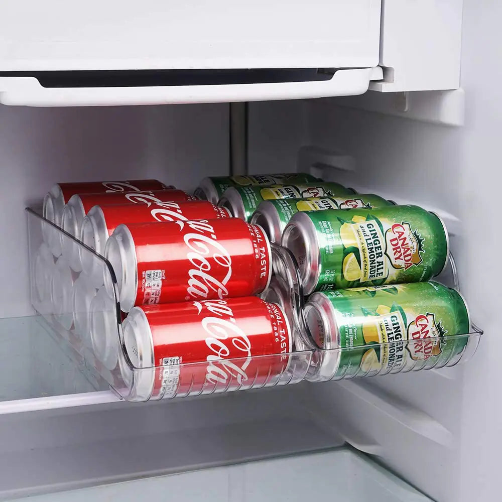 Refrigerator Beverage Can Organizer Tray