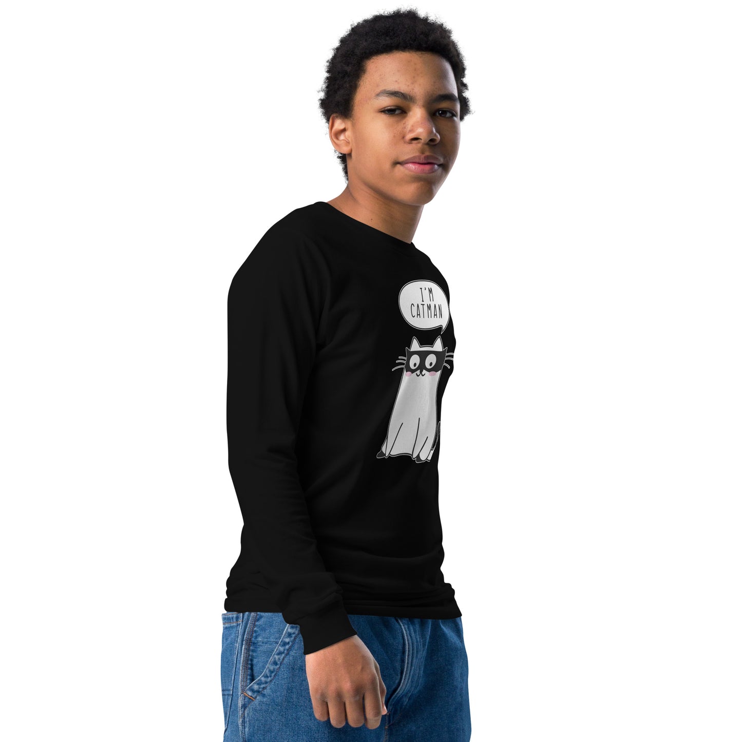 Youth long sleeve tee - I'm Catman