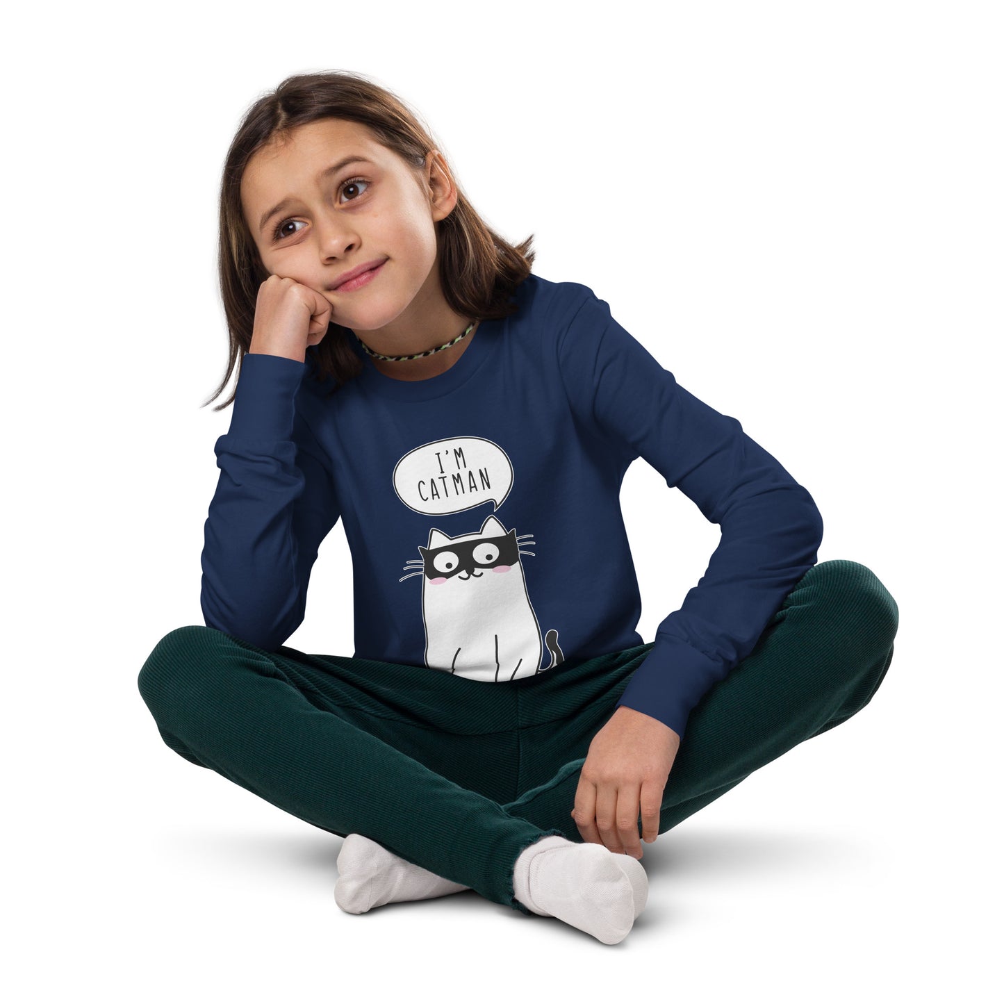 Youth long sleeve tee - I'm Catman