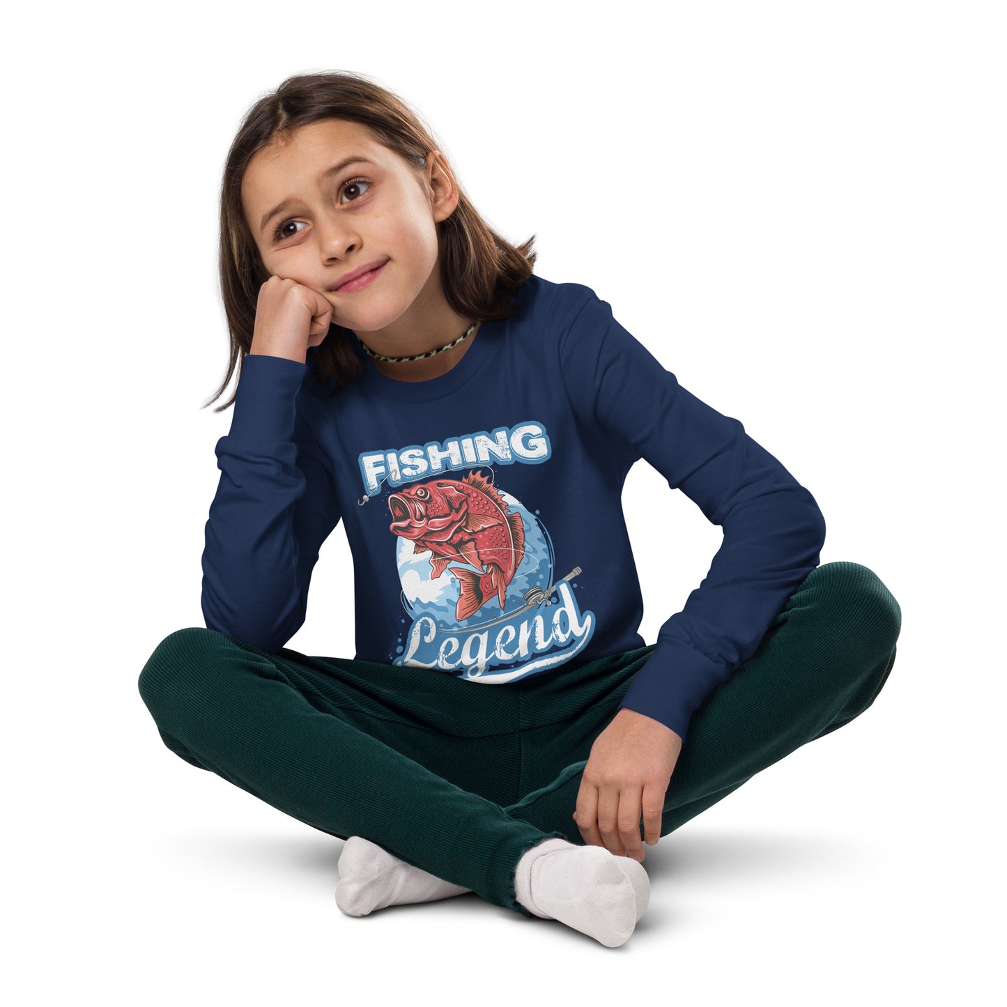 Youth long sleeve tee - Fishing Legend