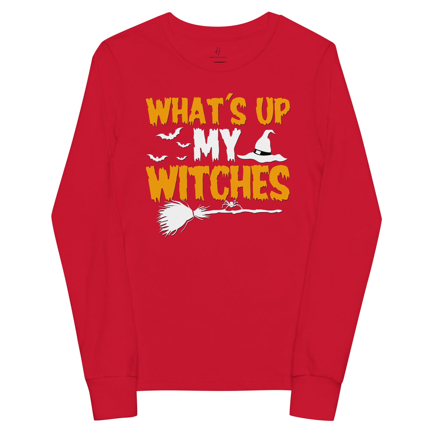 Youth long sleeve tee - What's up my witches