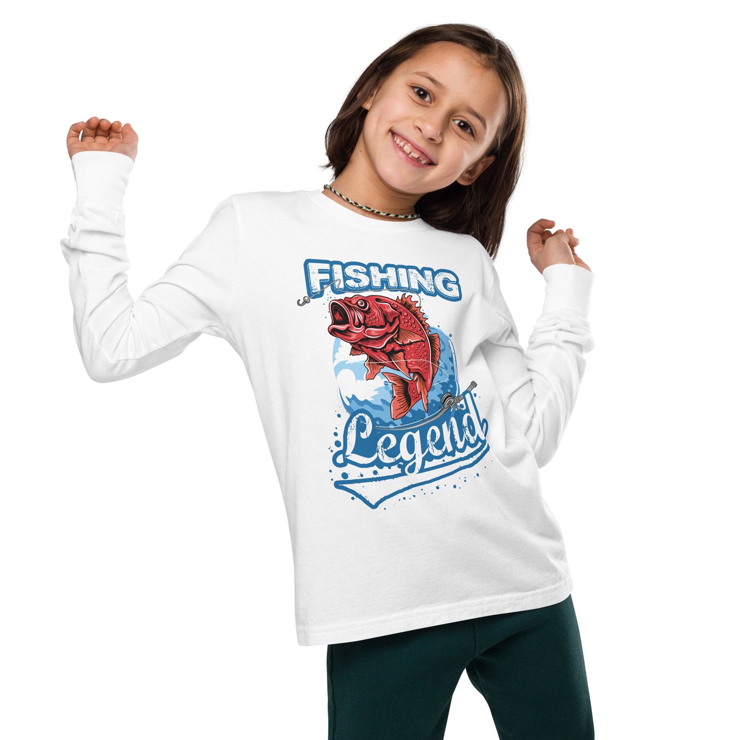 Youth long sleeve tee - Fishing Legend