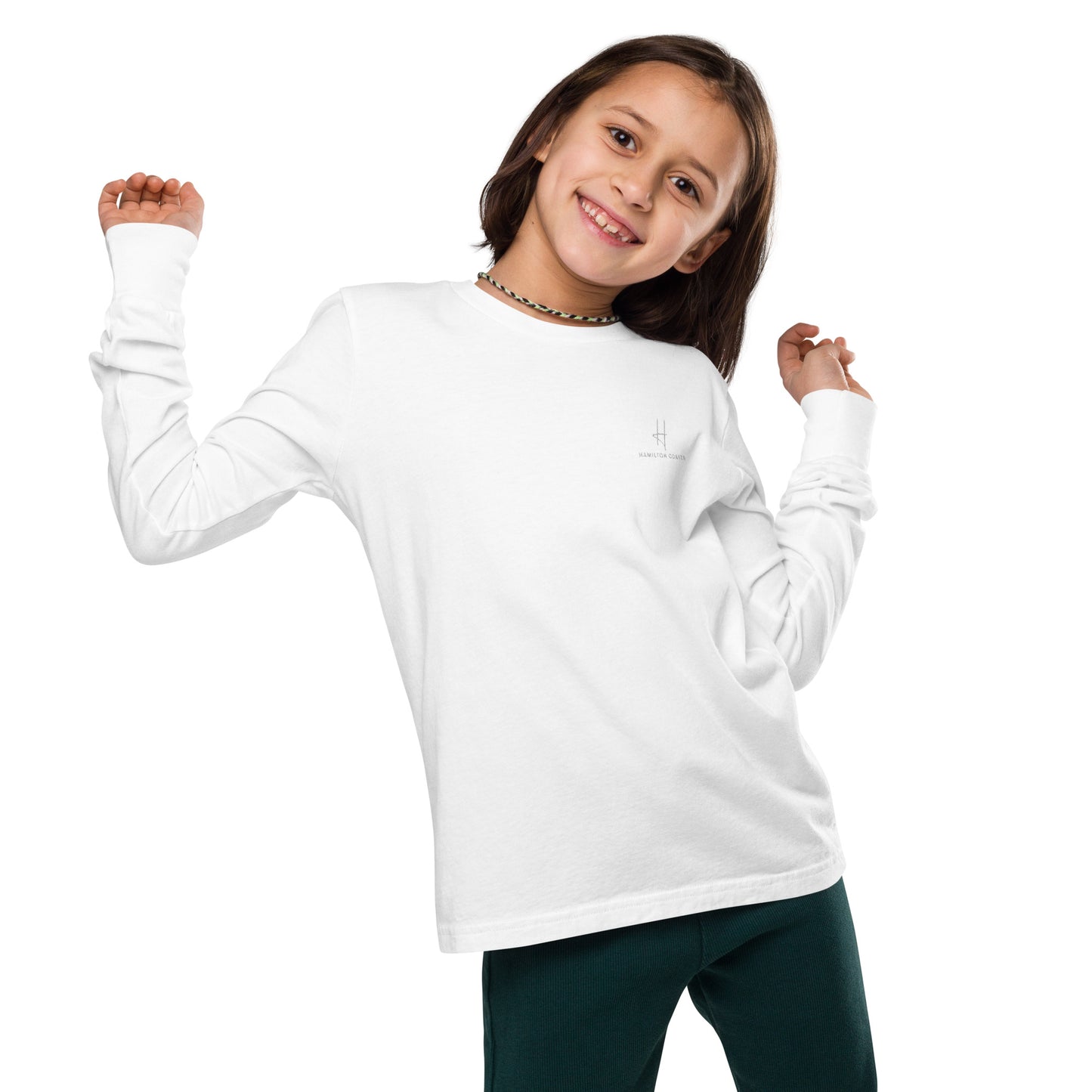 Youth long sleeve tee - Hamilton Coates Embroidered Branding